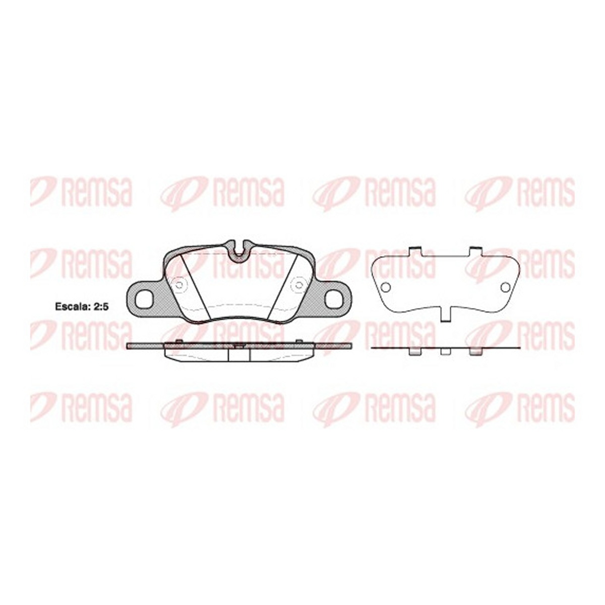 Колодки гальмівні дискові PORSCHE PANAMERA (970) 3.6 2009.03-2017.12 REMSA (1401.00) Remsa фото 3