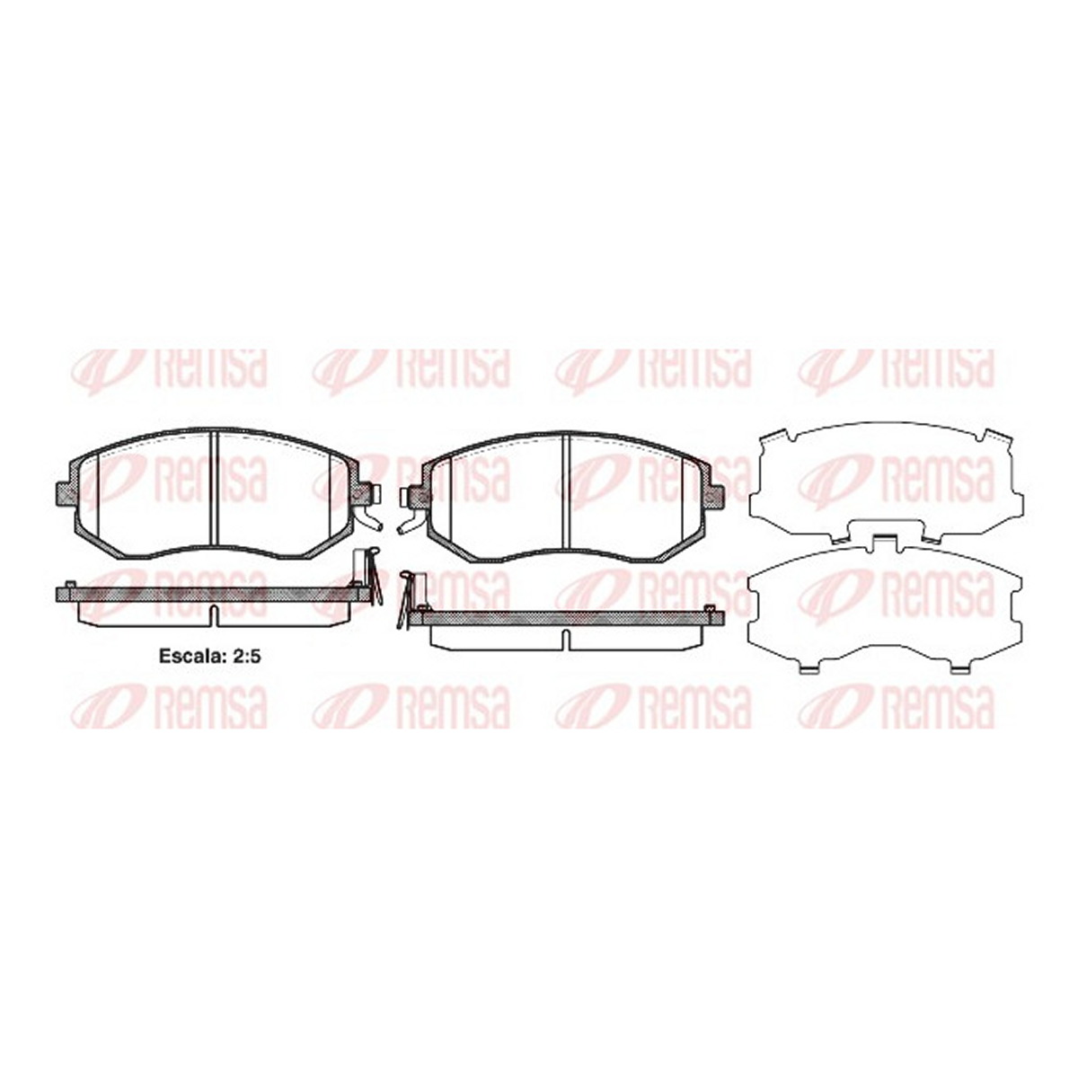 Колодки гальмівні дискові SUBARU XV (_GP_) 2.0 I AWD (GP7, G33GP) 2012.03-2017.12 REMSA (0951.04) Remsa фото 3
