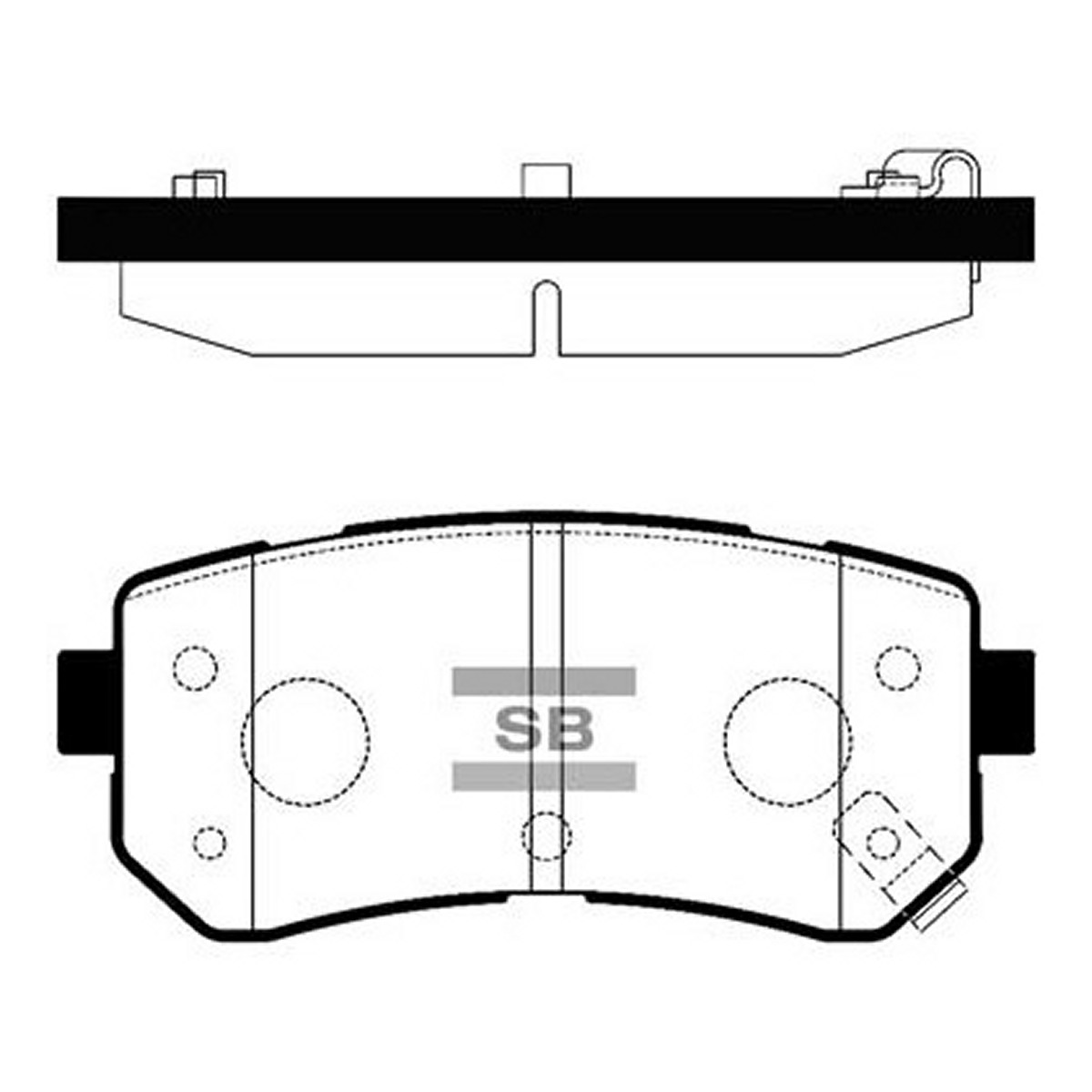 Колодки гальмівні дискові HYUNDAI I20 I (PB, PBT) 1.4 2008.08- HI-Q (SP1406) HI-Q фото 3