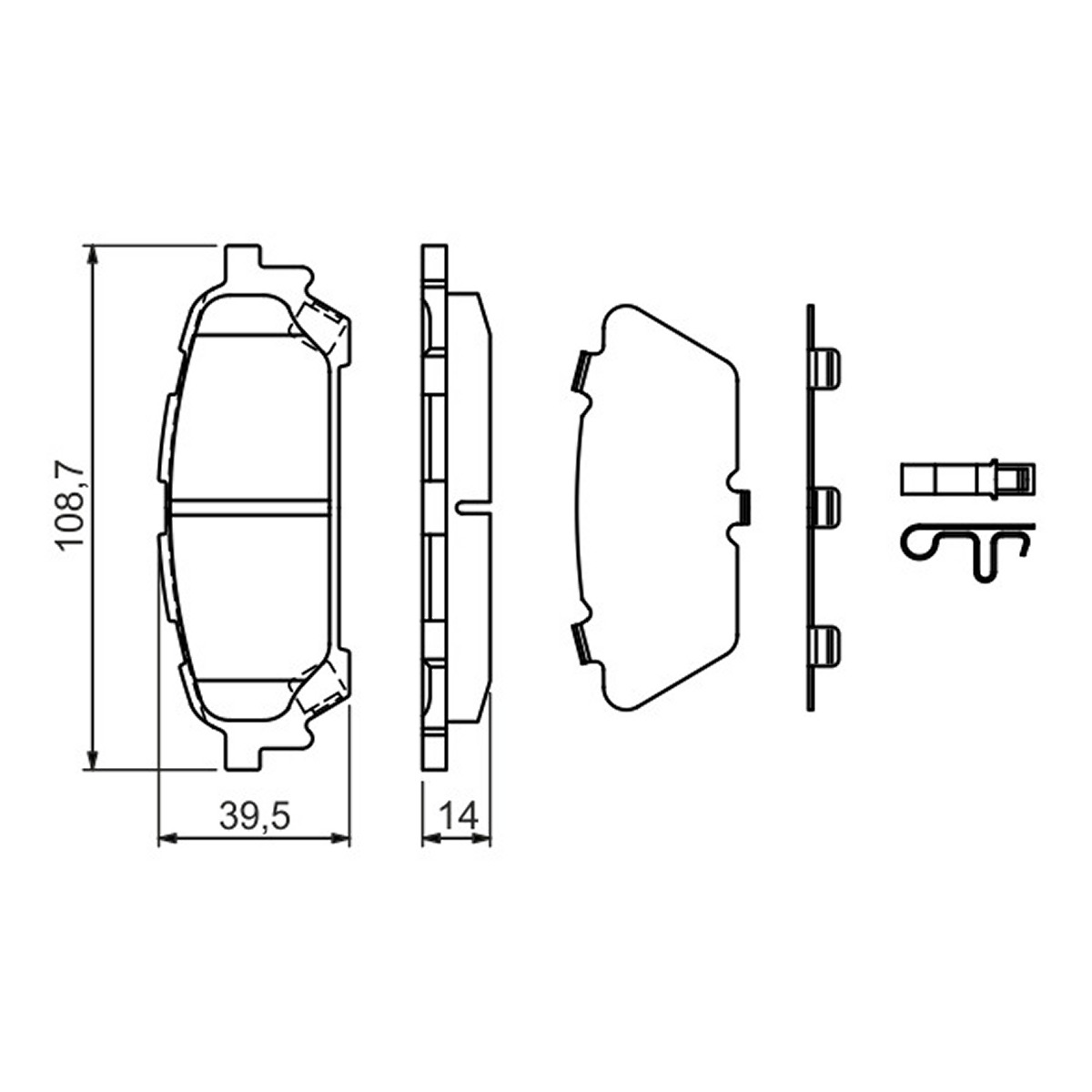 Колодки гальмівні дискові SUBARU FORESTER (SG_) 2.0 2002.02-2012.12 BOSCH (0 986 494 232) Bosch фото 6