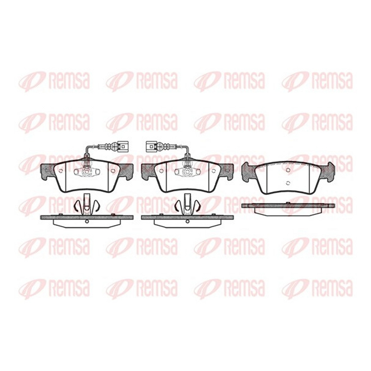 Колодки гальмівні дискові VW TRANSPORTER T5 ФУРГОН (7HA, 7HH, 7EA, 7EH) 1.9 2003.04- REMSA (1187.02) Remsa фото 3