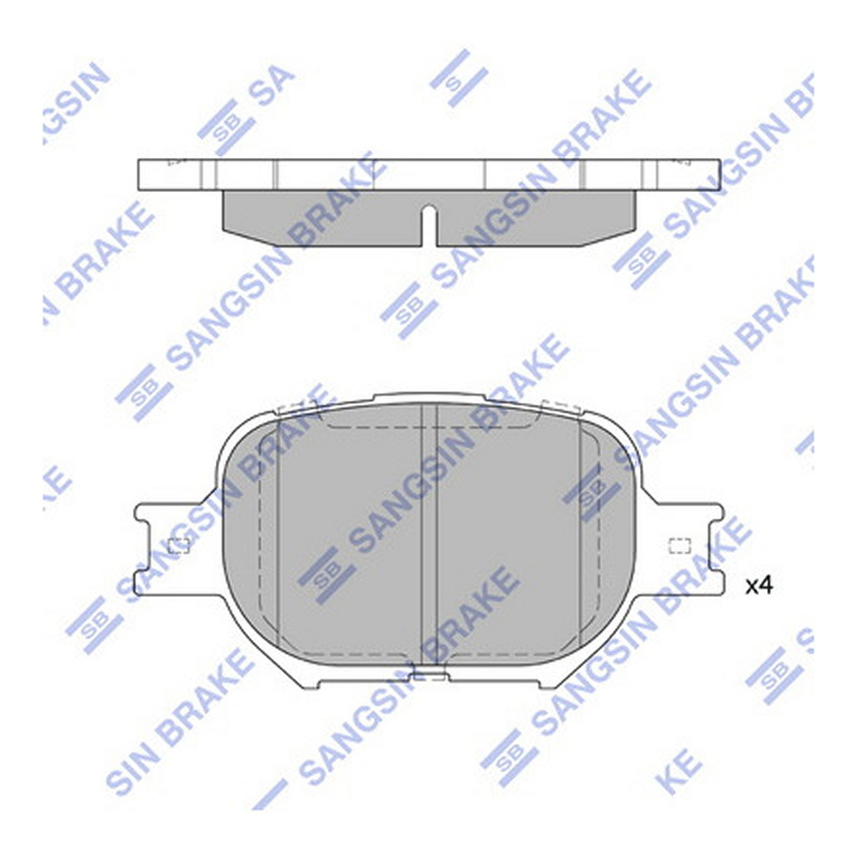 Колодки гальмівні дискові TOYOTA COROLLA ЛІФТБЕК (_E12_) 2.0 2000.08-2008.12 HI-Q (SP1272) HI-Q фото 3