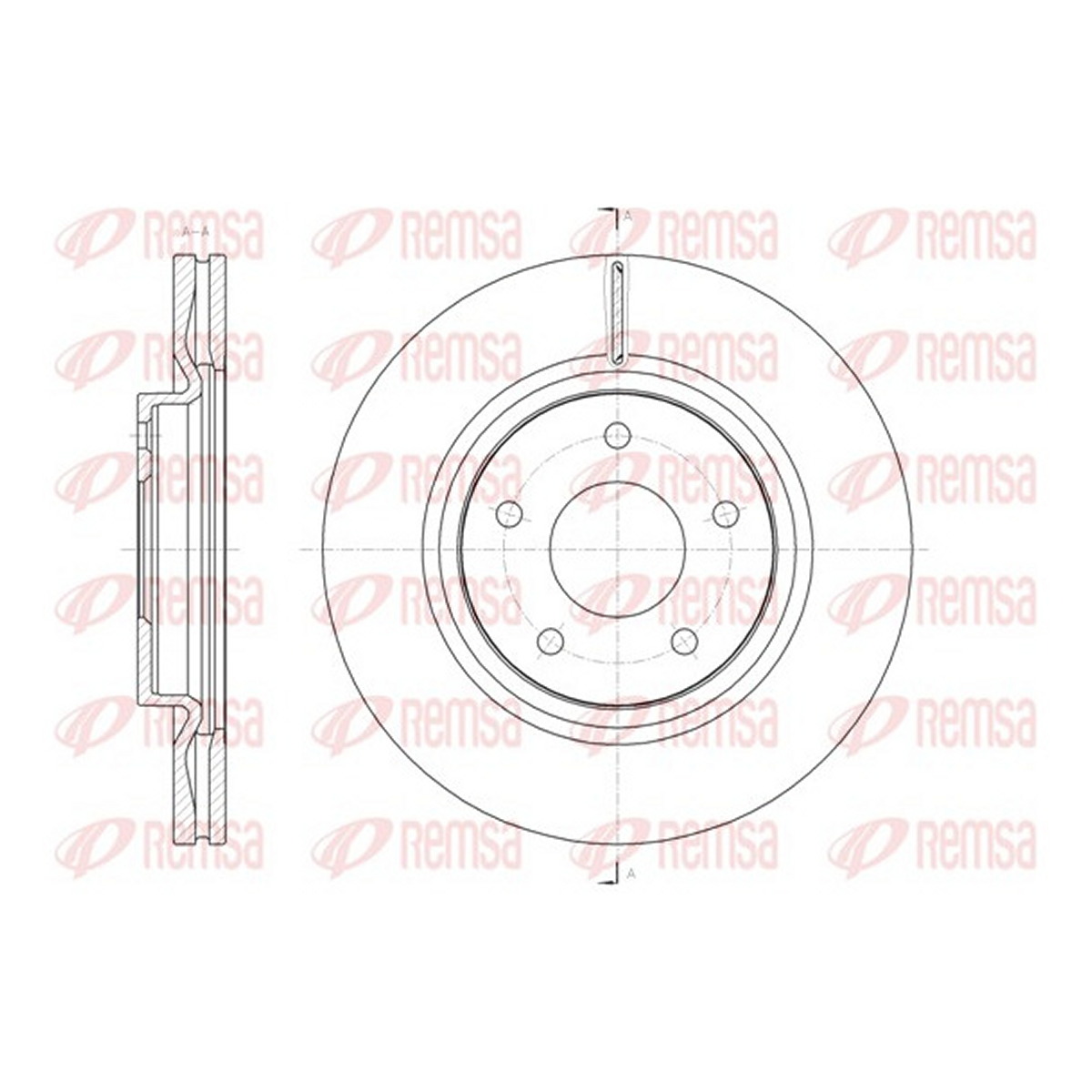 Диск гальмівний NISSAN JUKE (F15) 1.6 2010.06-2019.12 REMSA (61580.10) Remsa фото 3