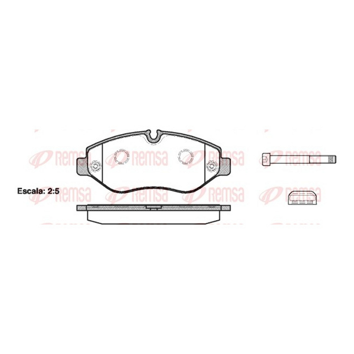 Колодки гальмівні дискові MB VITO / MIXTO ФУРГОН (W639) 2.2 2003.08- REMSA (1245.00) Remsa фото 3