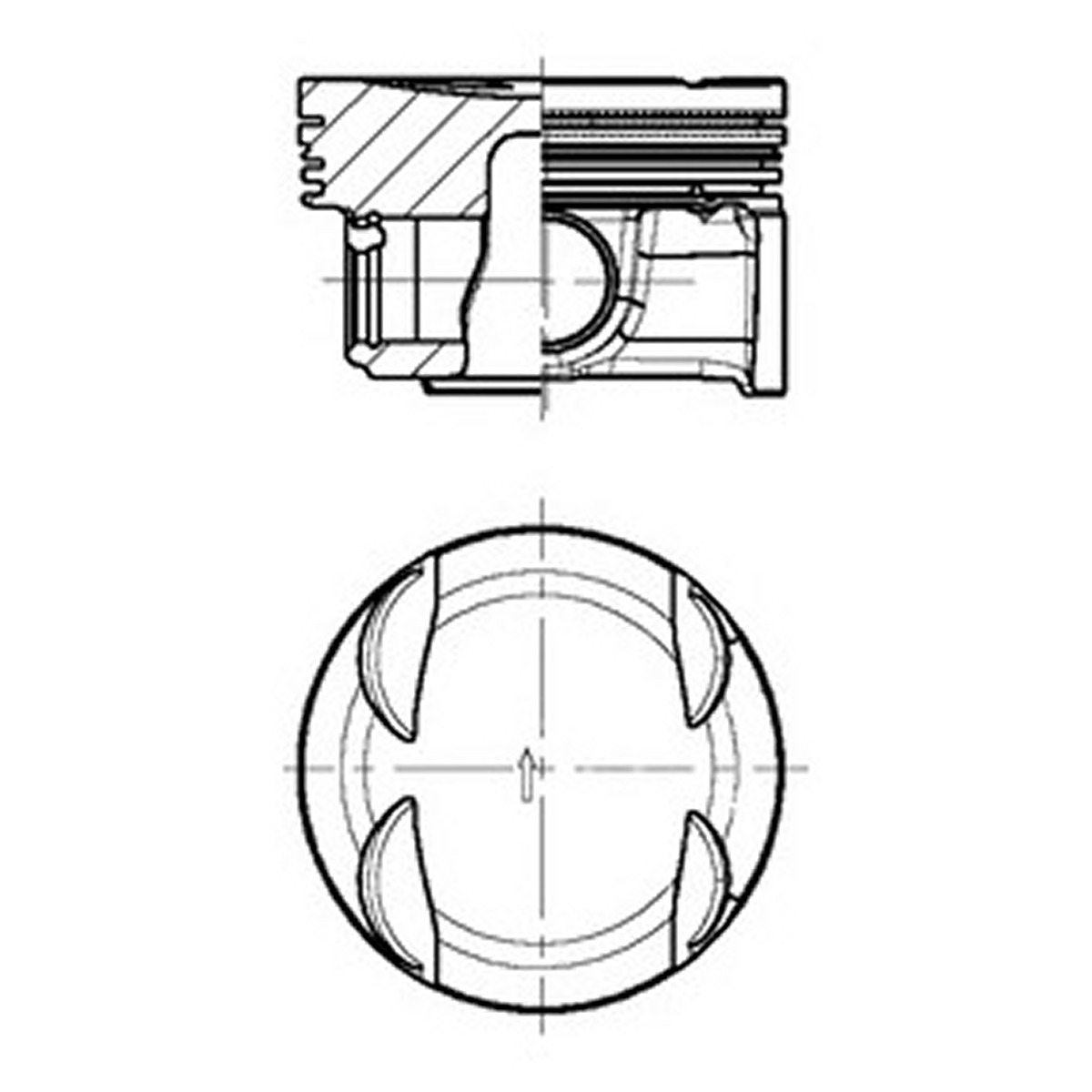Поршень VAG 75.0 1.4TSI CHPA/CNLA/CPTA/CPWA/CRJA/CZDA/CZDB/CZDC/CZEA/DJVA KS (41940620) KS фото 3