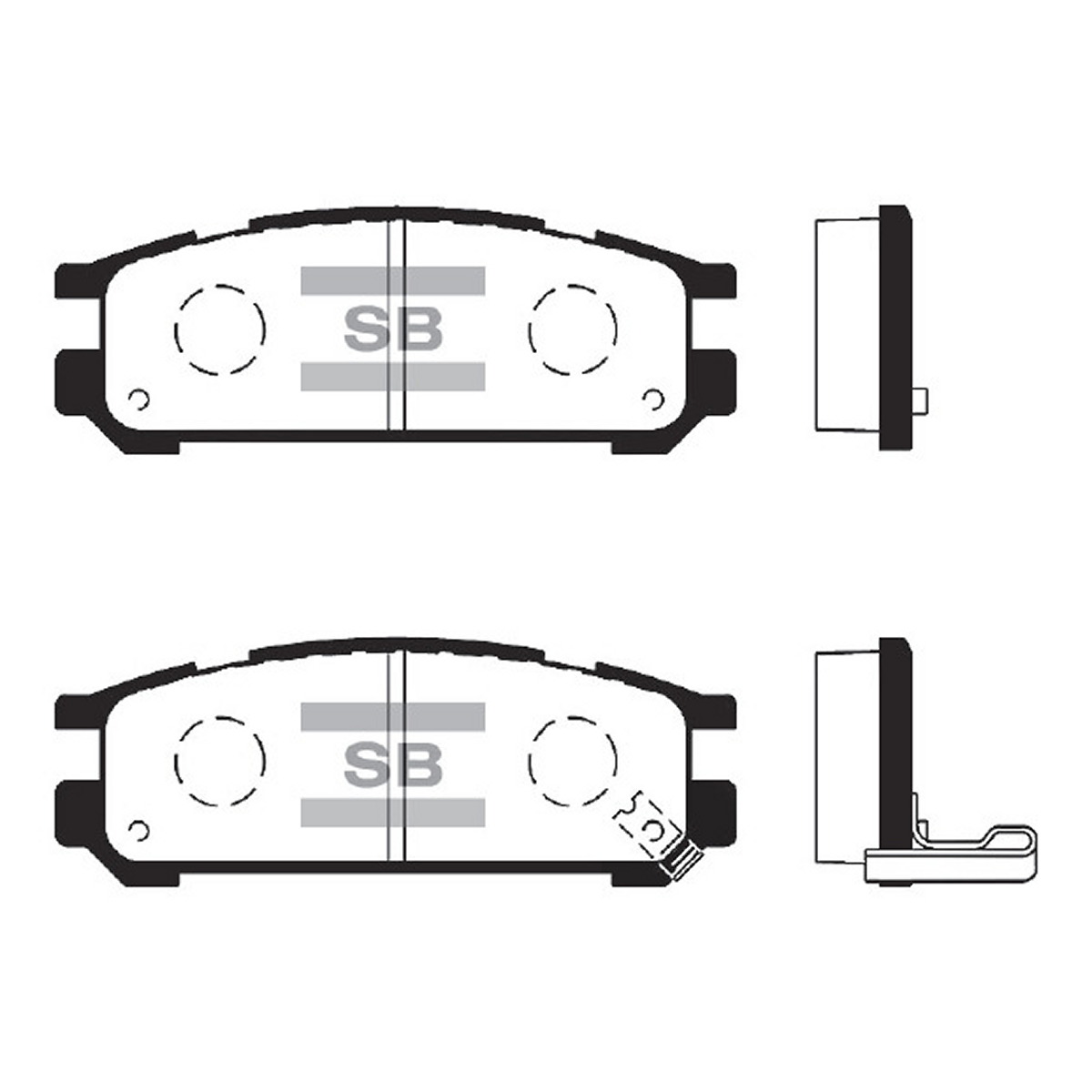 Колодки гальмівні дискові SUBARU LEGACY III (BE) 2.0 1998.10-2003.08 HI-Q (SP1537) HI-Q фото 3