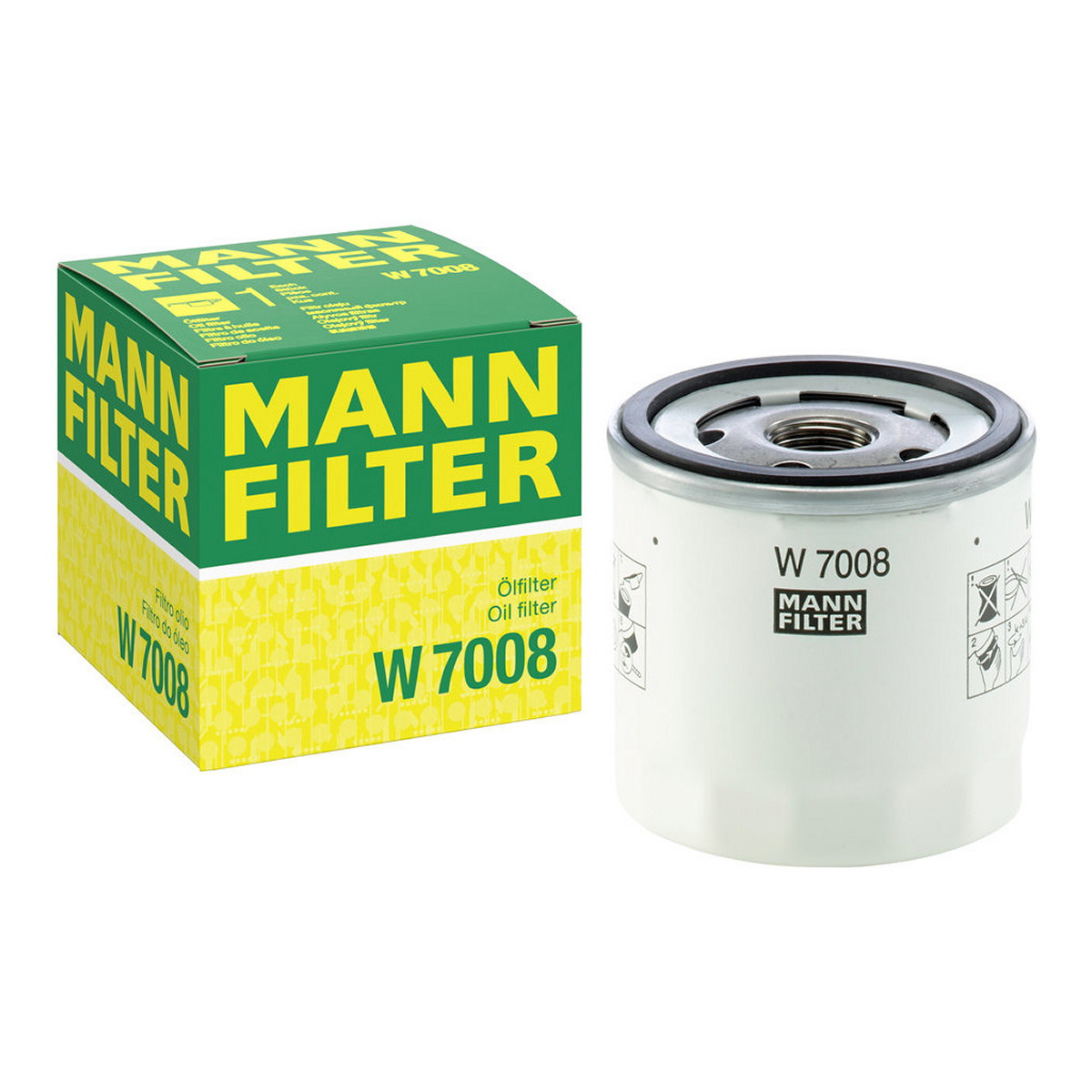 Фільтр масляний FORD FUSION (JU_) 1.4 2002.08 - 2012.12 MANN (W7008) MANN фото 3