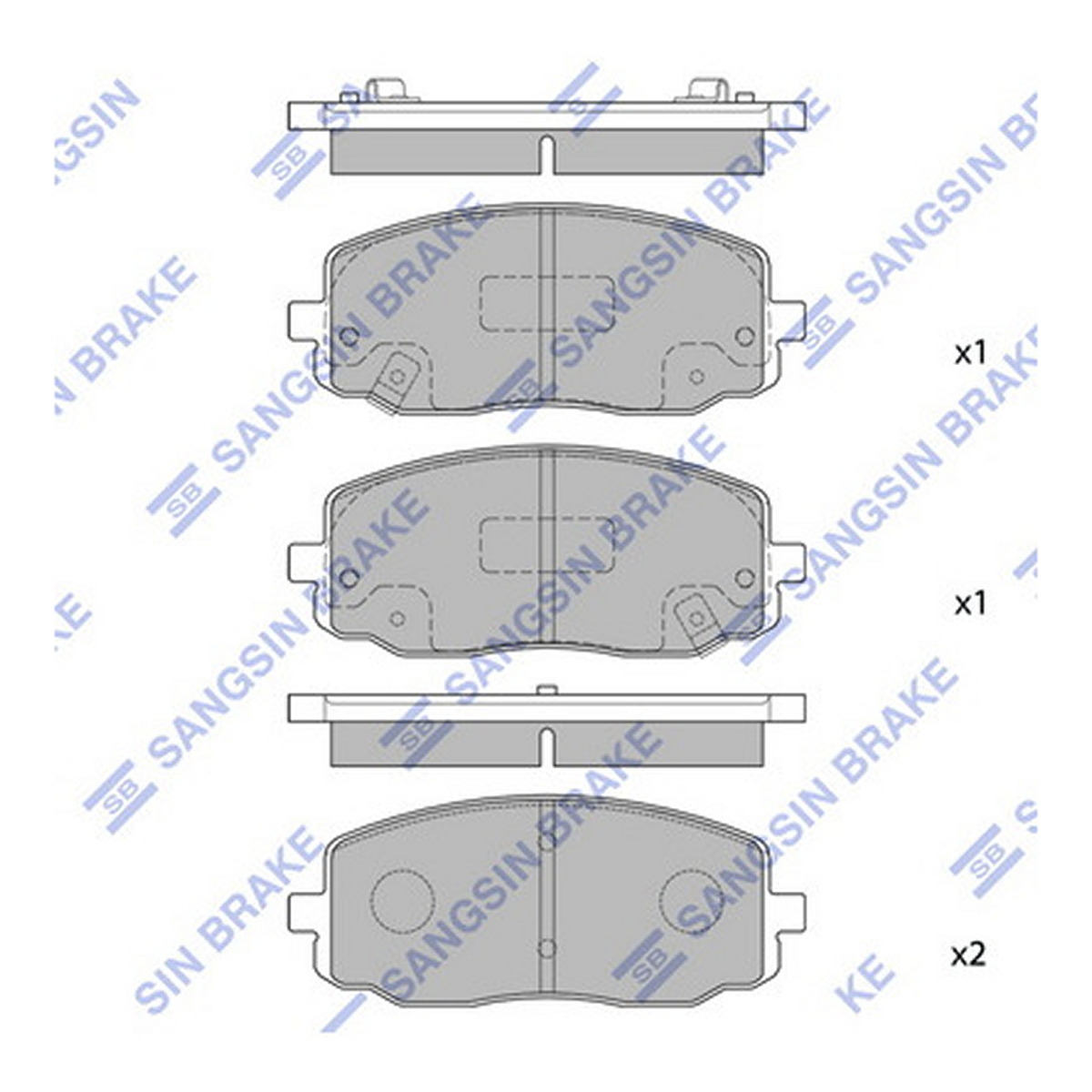 Колодки гальмівні дискові KIA PICANTO I (SA) 1.1 2004.04-2012.05 HI-Q (SP1172) HI-Q фото 3