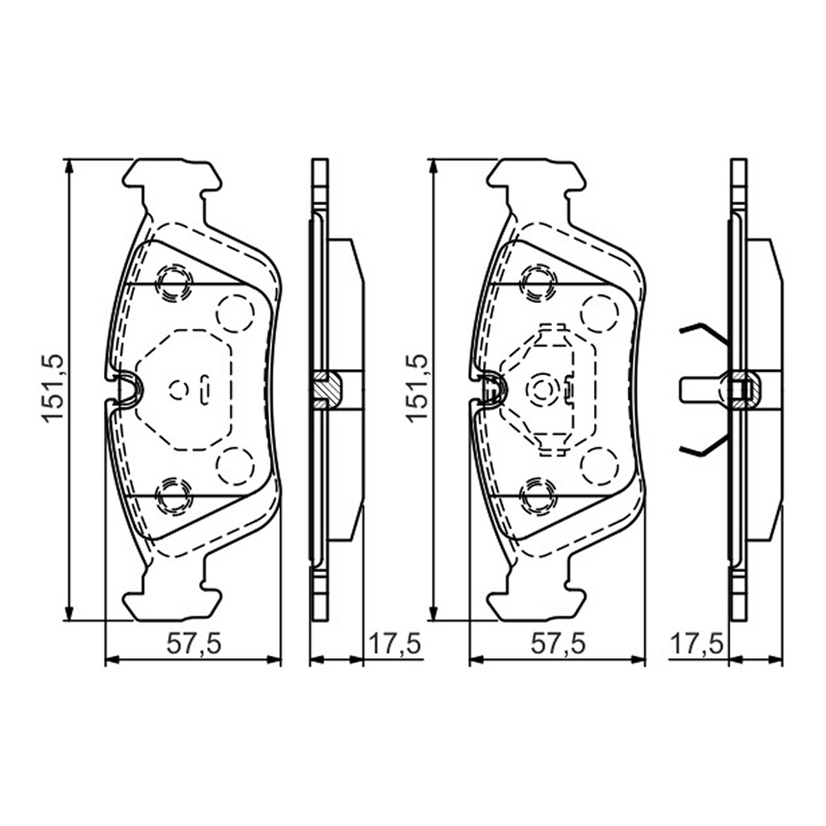 Колодки гальмівні дискові BMW 3 SERIES E46 98-05,BMW 3 SERIES E46 TOURING 01-05 BOSCH (0 986 495 060) Bosch фото 3