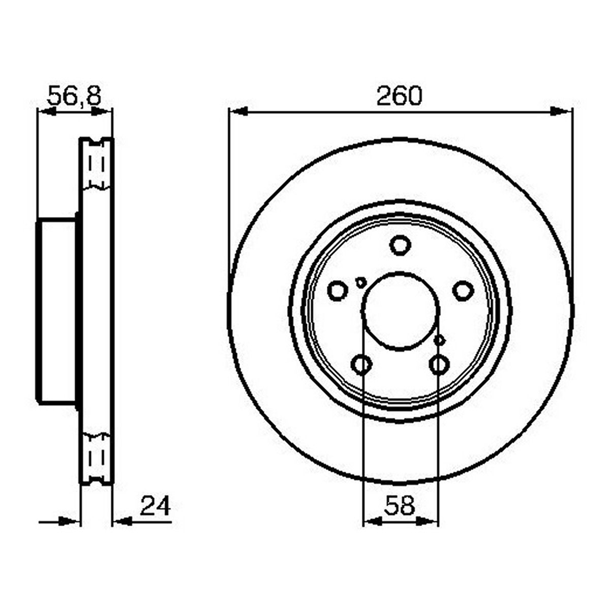 Диск гальмівний ВЕНТИЛ SUBARU LEGACY III (BE) 2.0 1998.10-2003.08 BOSCH (0 986 478 293) Bosch фото 3