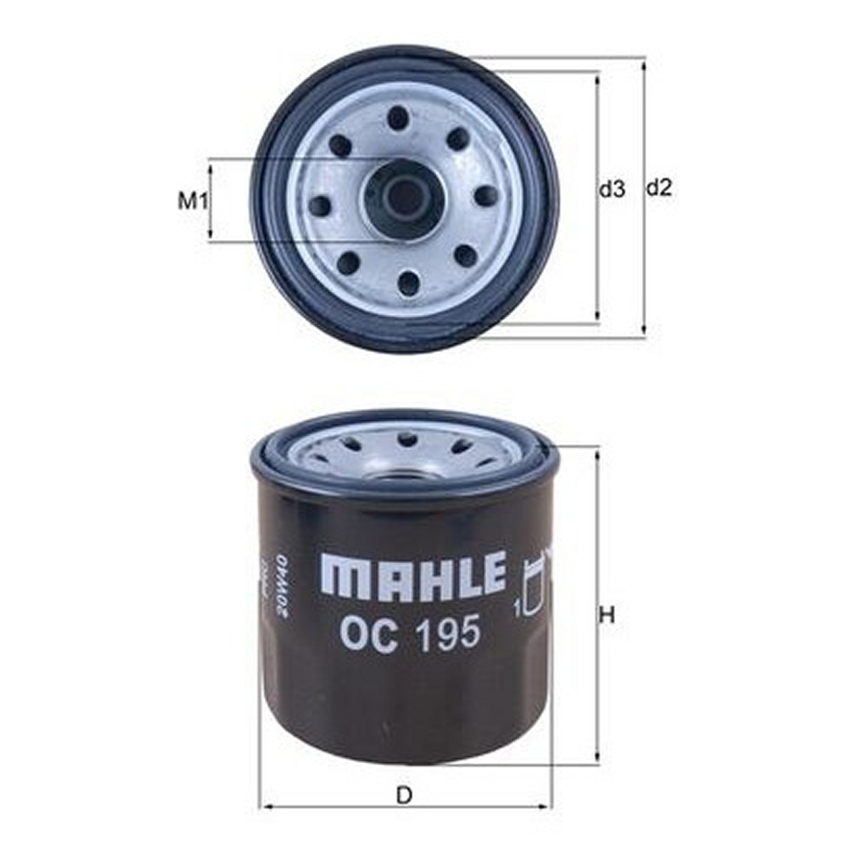 Фільтр масляний NISSAN ROGUE 2.5 2007.01 - 2015.12 MAHLE (OC195) Mahle фото 3