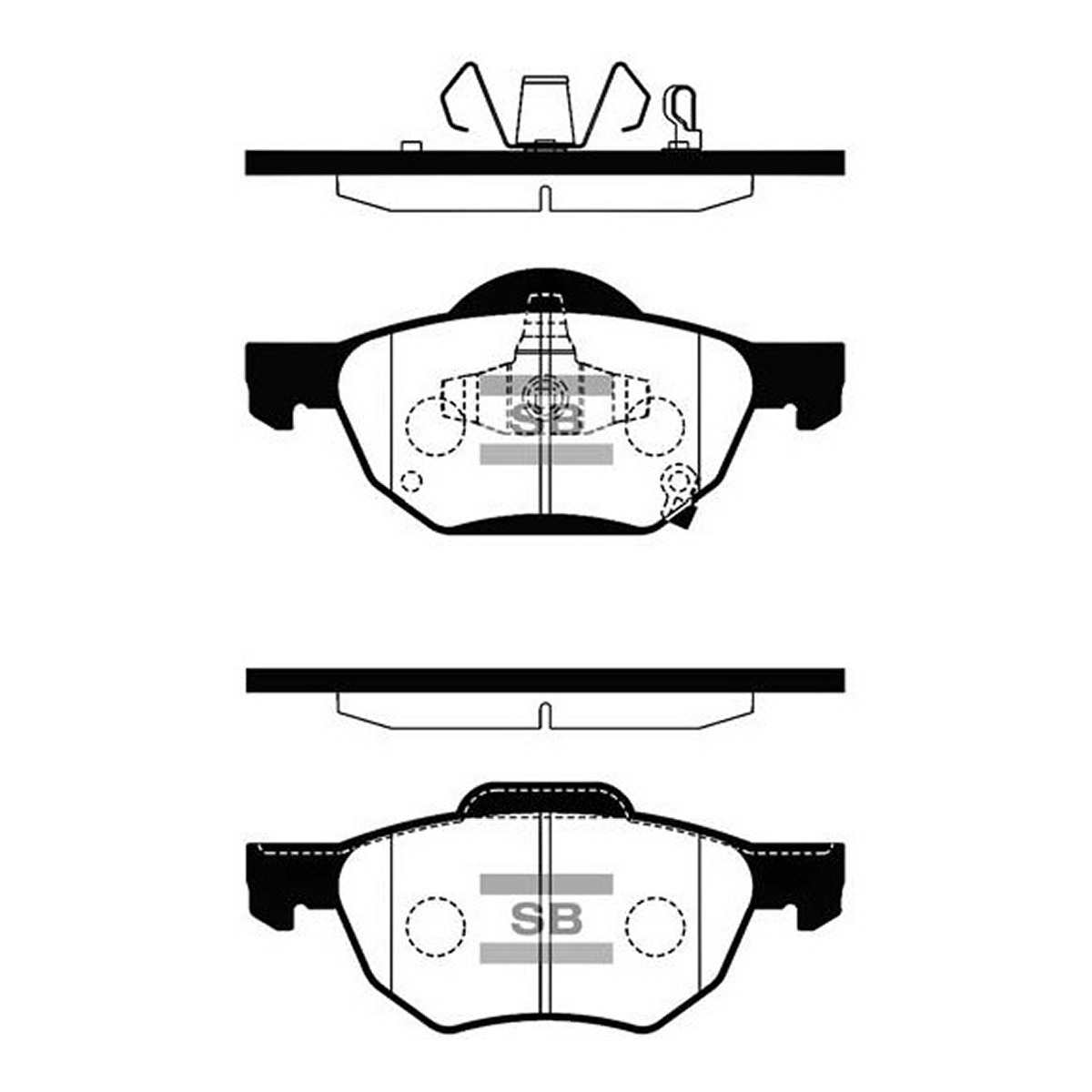 Колодки гальмівні дискові HONDA ACCORD VII (CL, CN) 2.4 2003.01-2012.09 HI-Q (SP1573) HI-Q фото 3