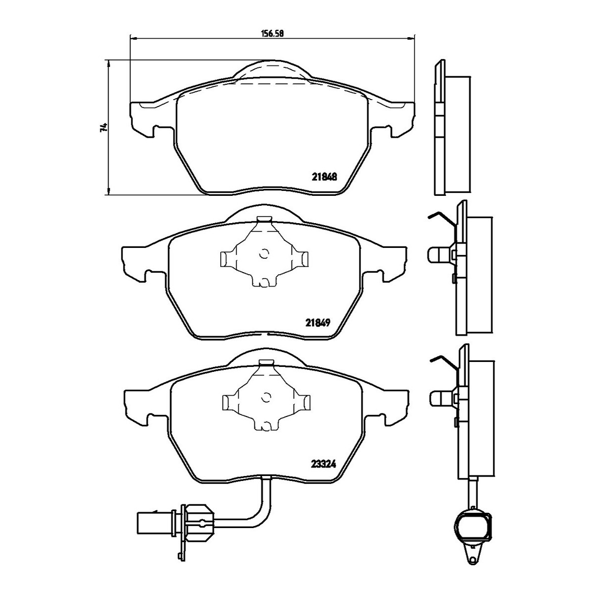 Колодки гальмівні дискові VW SHARAN (7M8, 7M9, 7M6) 1.8 1995.05-2010.03 BREMBO (P85060) BREMBO фото 3