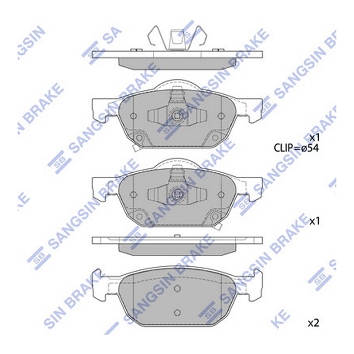 Колодки гальмівні дискові HONDA ACCORD VIII (CU) 2.4 2008.04- HI-Q (SP1605) HI-Q фото 3