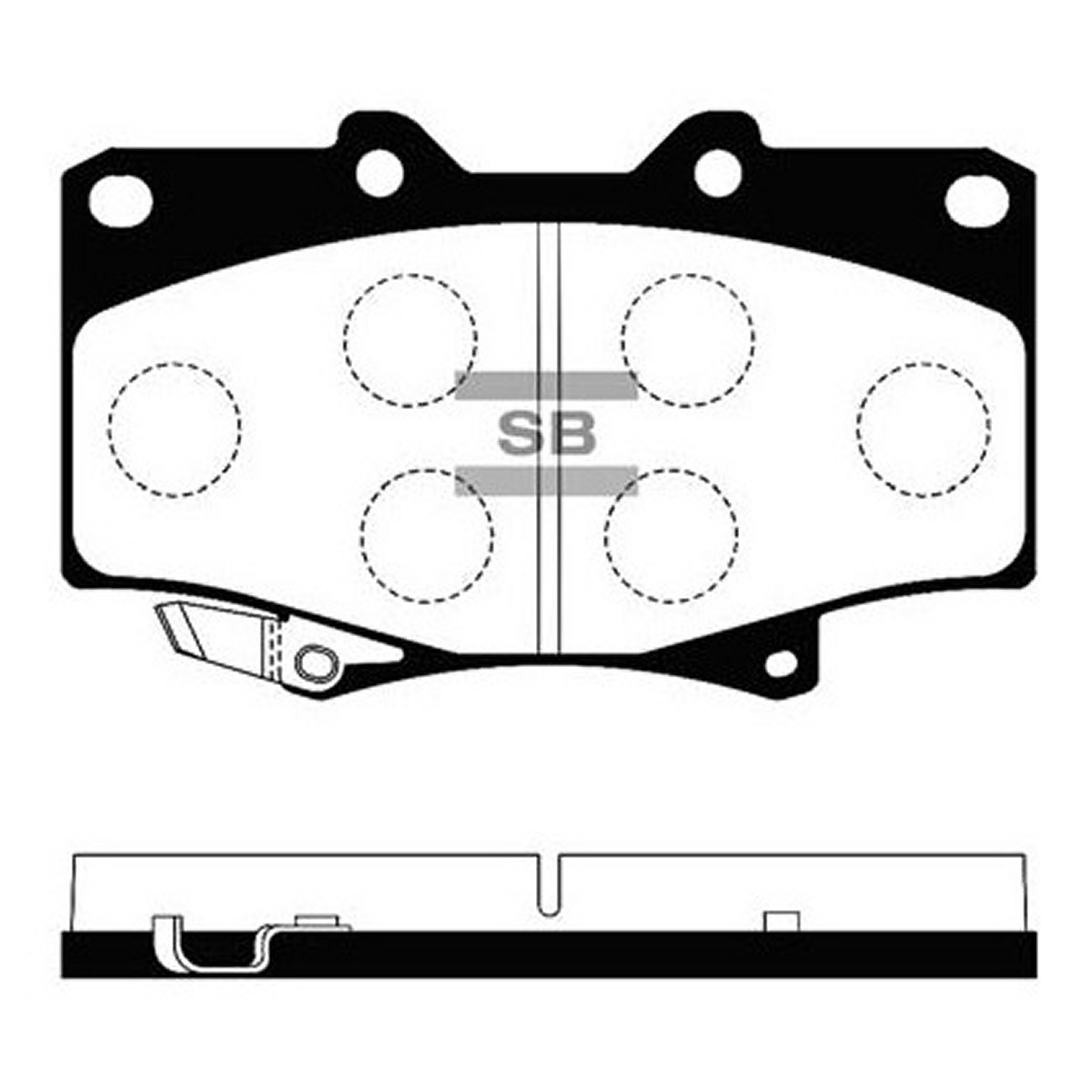 Колодки гальмівні дискові TOYOTA LAND CRUISER 80 (_J8_) 4.2 1990.01-2001.02 HI-Q (SP1217) HI-Q фото 3