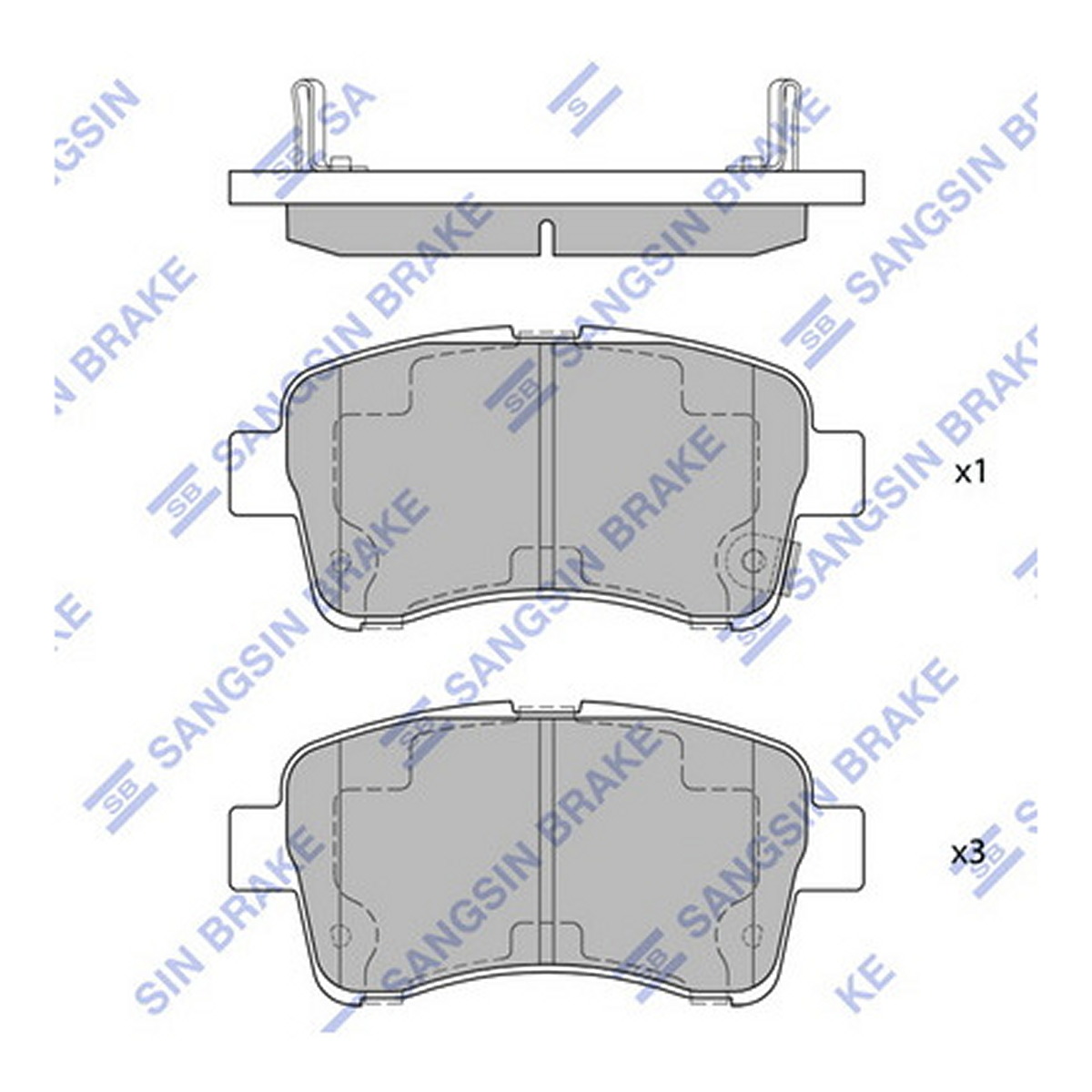 Колодки гальмівні дискові SUZUKI LIANA (ER, RH_) 1.6 2001.10- HI-Q (SP1633) HI-Q фото 3