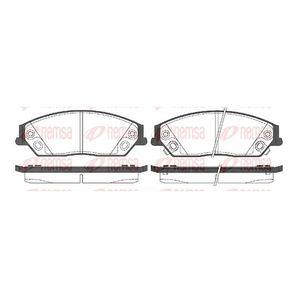 Колодки гальмівні дискові TOYOTA CAMRY ЛІФТБЕК (_V4_) 2.4 2006.01-2014.12 REMSA (1467.02) Remsa фото 3