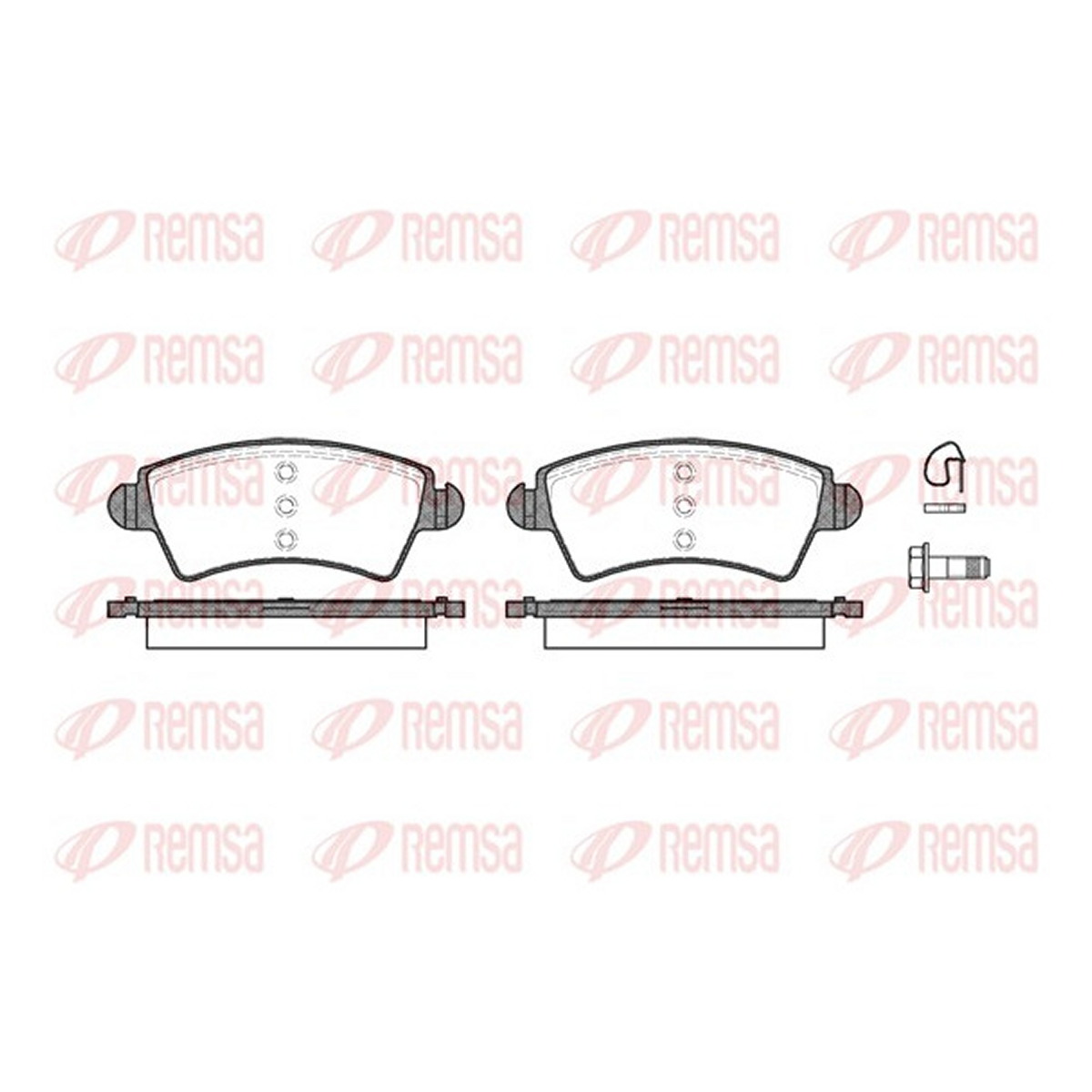 Колодки гальмівні дискові PEUGEOT 206 CC (2D) 1.6 2000.09-2008.12 REMSA (0726.10) Remsa фото 3