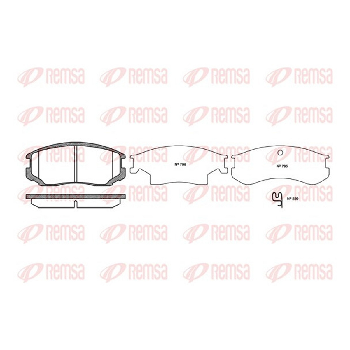Колодки гальмівні дискові DAIHATSU TERIOS (J2_) 1.5 2005.11- REMSA (0357.22) Remsa фото 3