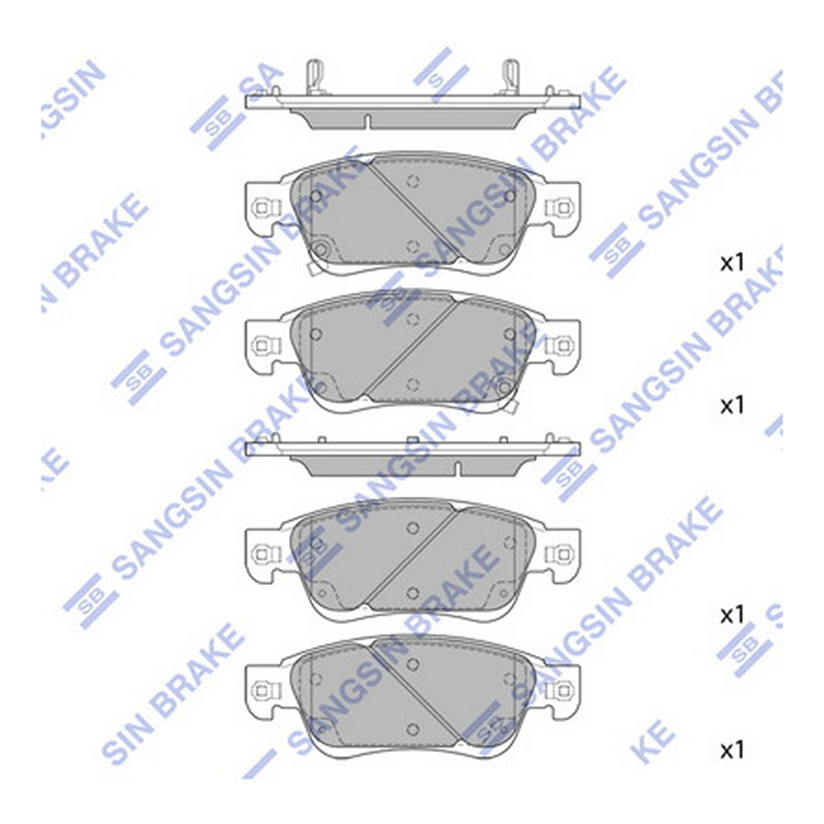 Колодки гальмівні дискові INFINITI EX 3.5 2007.09- HI-Q (SP1478) HI-Q фото 3