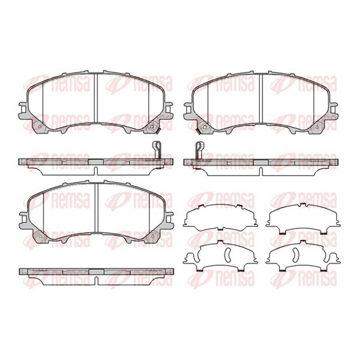 Колодки гальмівні дискові NISSAN X-TRAIL III (T32_, T32R, T32RR) 1.6 2013.10- REMSA (1407.12) Remsa фото 3