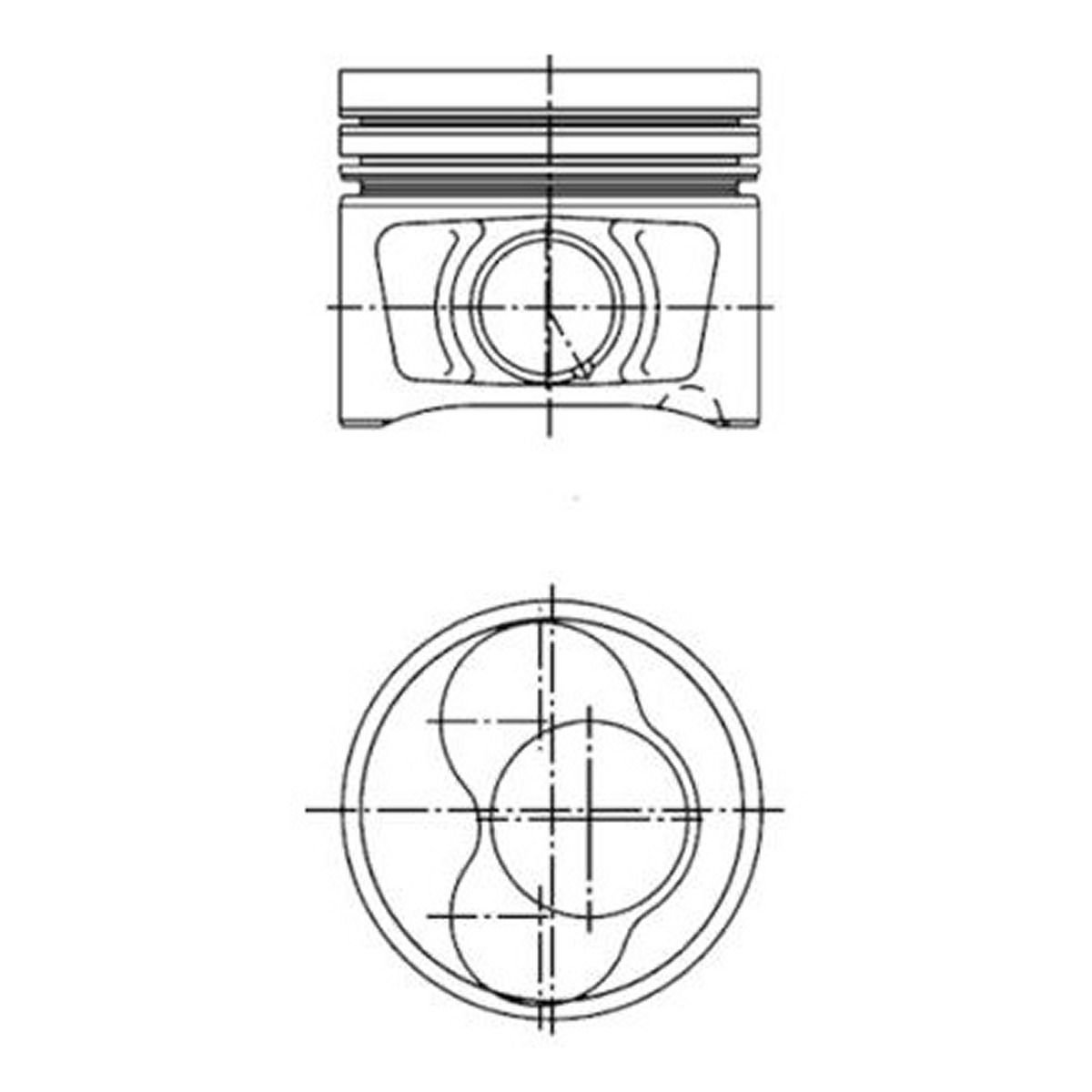 Поршень VW 81.01 BPW/BMM/BMP/BSS/BWW/CBHA (CYL 1-2) KS (40408600) KS фото 3
