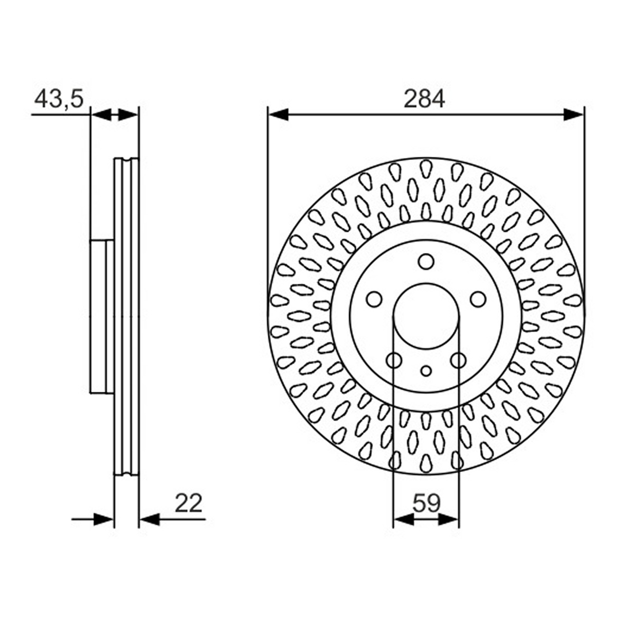 Диск гальмівний ВЕНТИЛ FIAT 500L (351_, 352_) 1.4 2012.09- BOSCH (0 986 479 558) Bosch фото 9