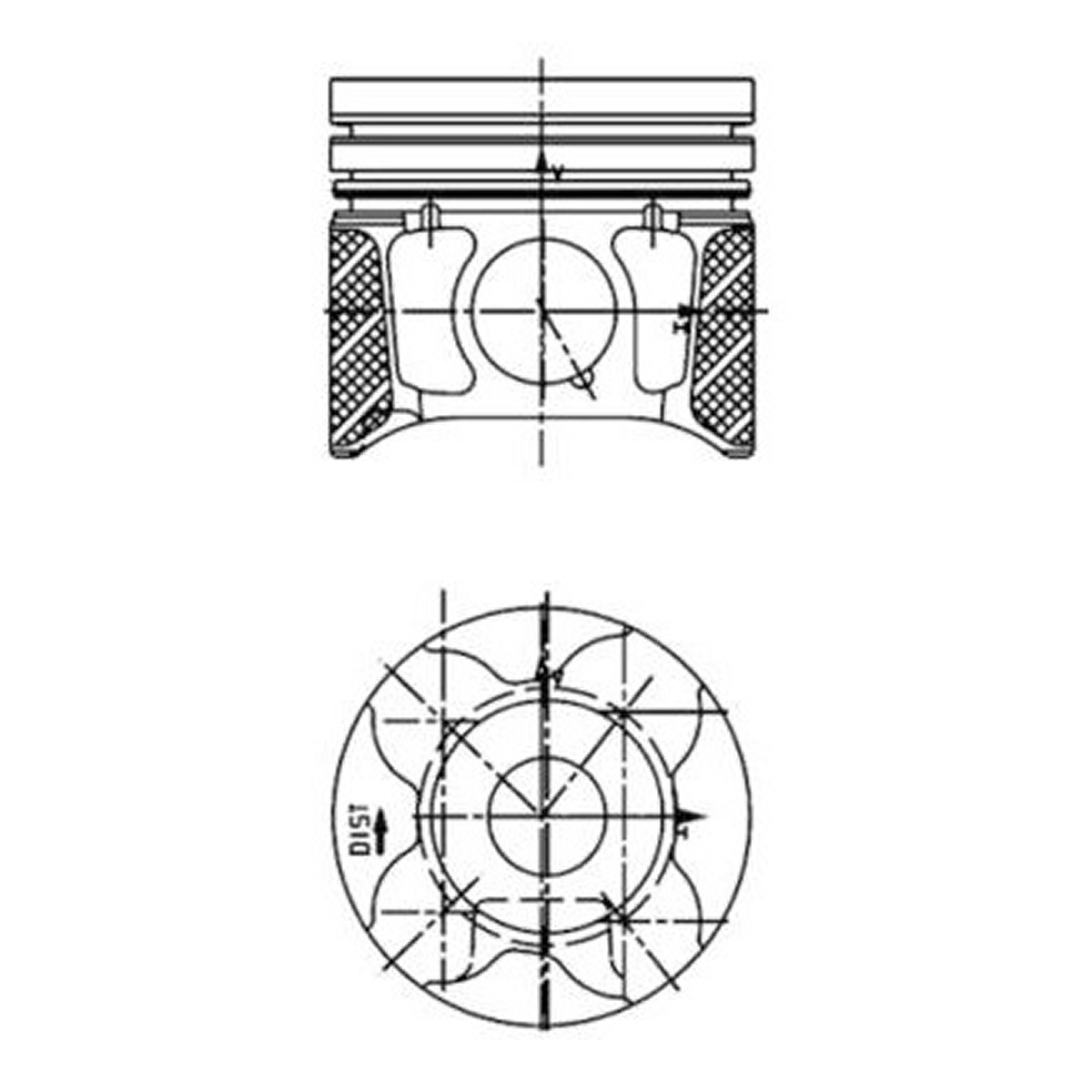 Поршень FORD/PSA 75.5 HDDA/HDDB/HHDA/HHDB/9HX/9HY/9HZ/DV6ATED4/DV6TED4 KS (40179610) KS фото 3