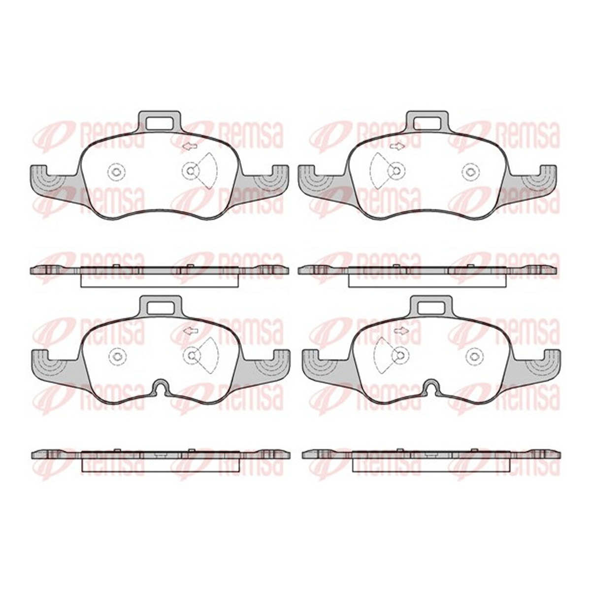 Колодки гальмівні дискові (комплект 4 шт) AUDI TT (FV3, FVP) 2.0 TTS QUATTRO 2014.11- REMSA (1653.00) Remsa фото 3
