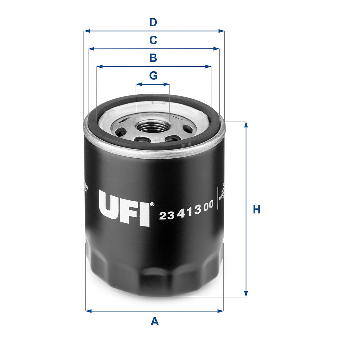 Фільтр оливний FORD FUSION (JU_) 1.4 2002.08 - 2012.12 UFI (23.413.00) UFI фото 3