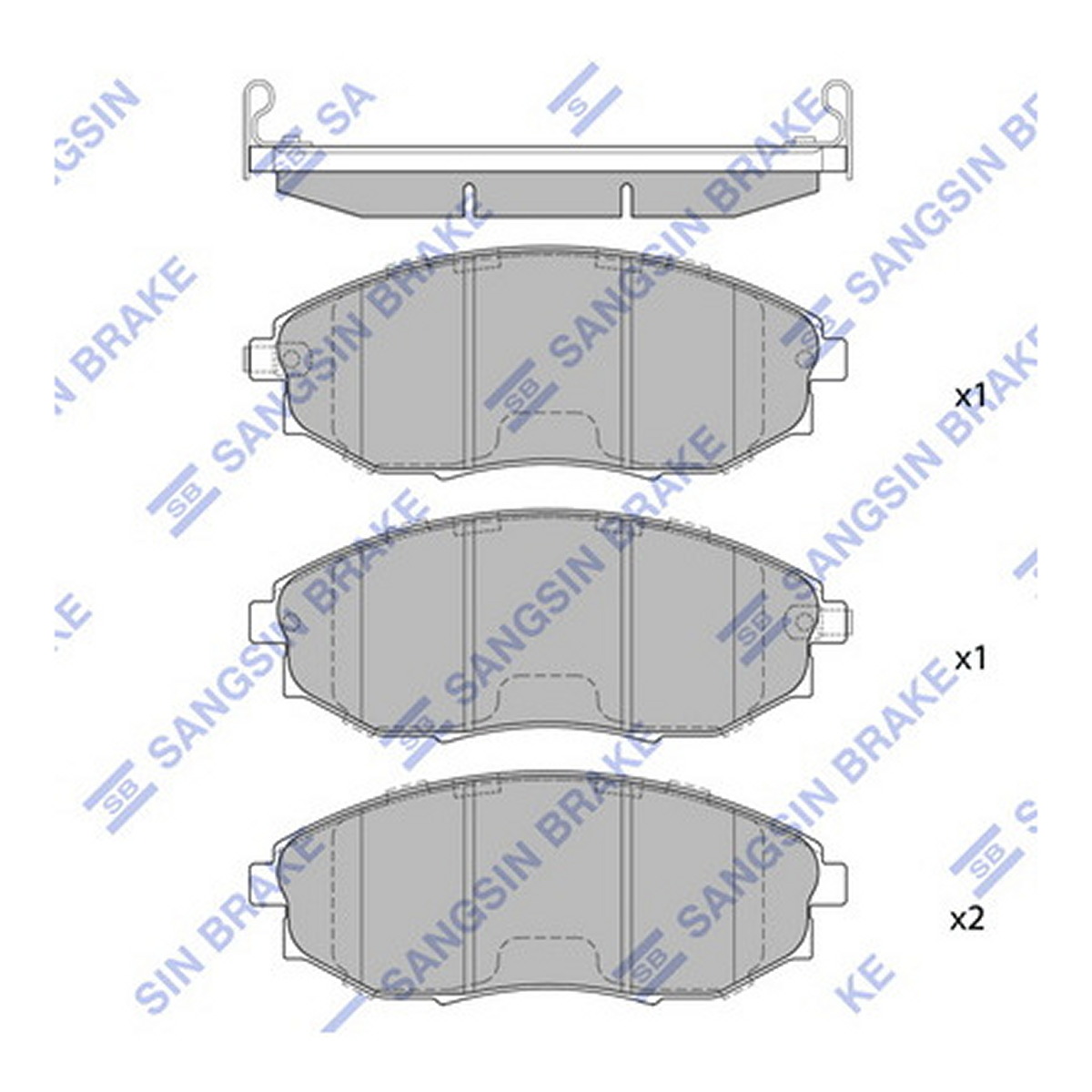 Колодки гальмівні дискові CHEVROLET EPICA (KL1_) 2.0 2004.06-2011.12 HI-Q (SP1193) HI-Q фото 3