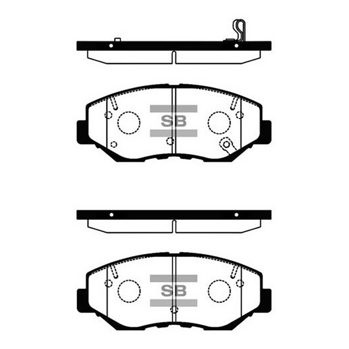 Колодки гальмівні дискові HONDA CR-V II (RD_) 2.0 2001.09-2007.07 HI-Q (SP1237) HI-Q фото 3
