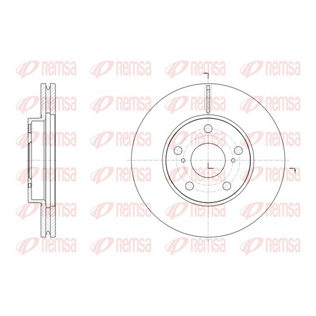 Диск гальмівний TOYOTA COROLLA ЛІФТБЕК (_E18_, ZRE1_) 1.3 2013.06-2019.08 REMSA (61539.10) Remsa фото 3