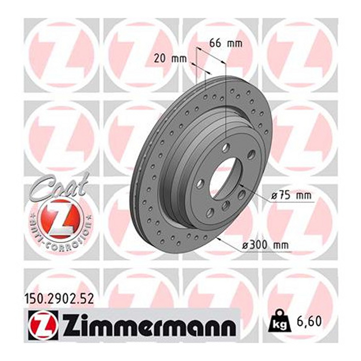 Диск гальмівний SPORT Z BMW 3 (F30, F80) 2.0 2011.11-2018.10 ZIMMERMANN (150.2902.52) Zimmermann фото 3