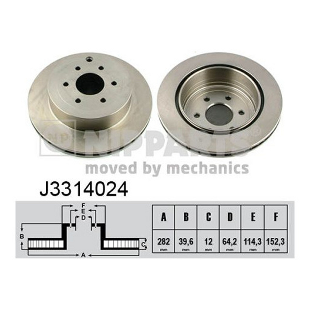 Диск гальмівний HONDA S2000 (AP) 2.0 1999.03- NIPPARTS (J3314024) Nipparts фото 3