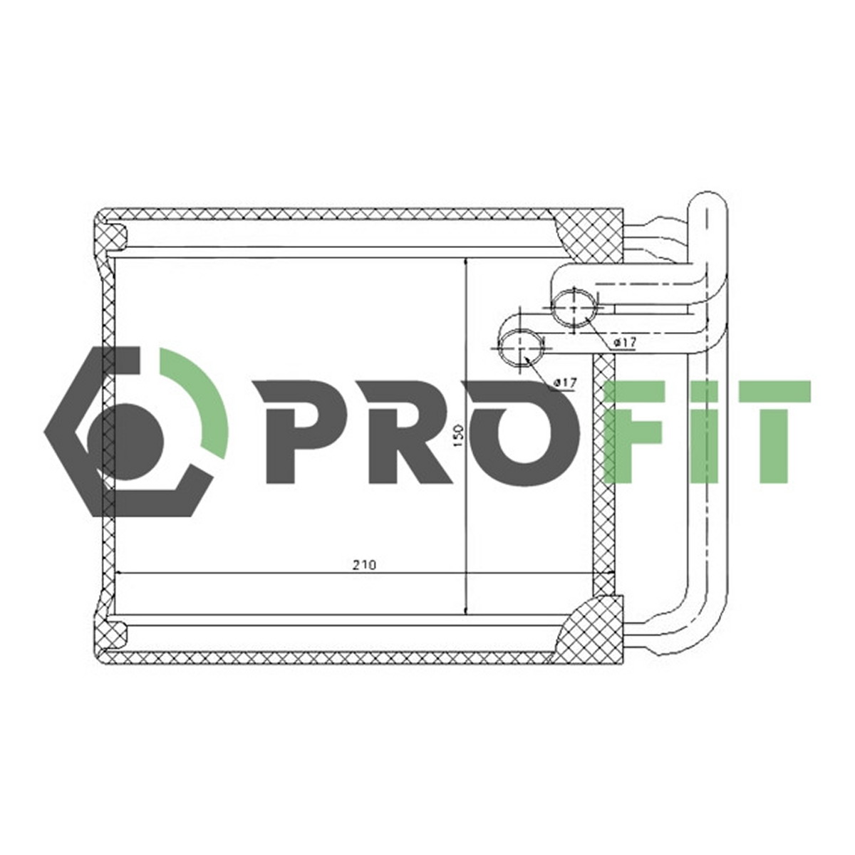 Радіатор пічки HYUNDAI I30 07-. KIA CEE`D 06- PROFIT (1760-0140) Profit фото 3