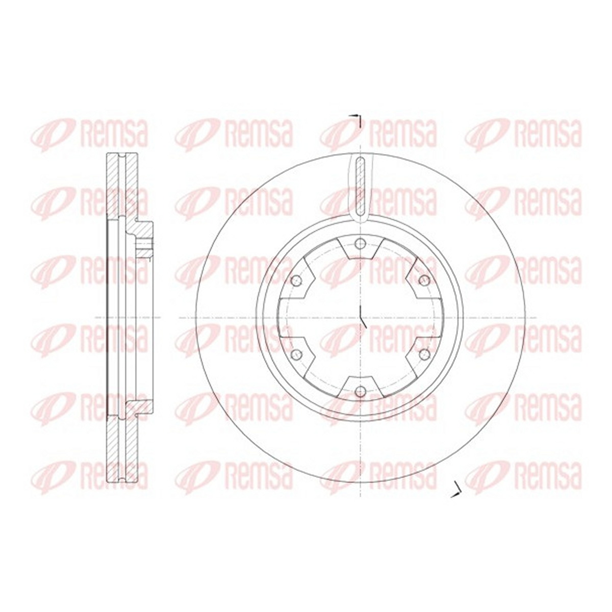 Диск гальмівний NISSAN TERRANO I (WD21) 2.7 1986.07-1996.02 REMSA (6466.10) Remsa фото 3