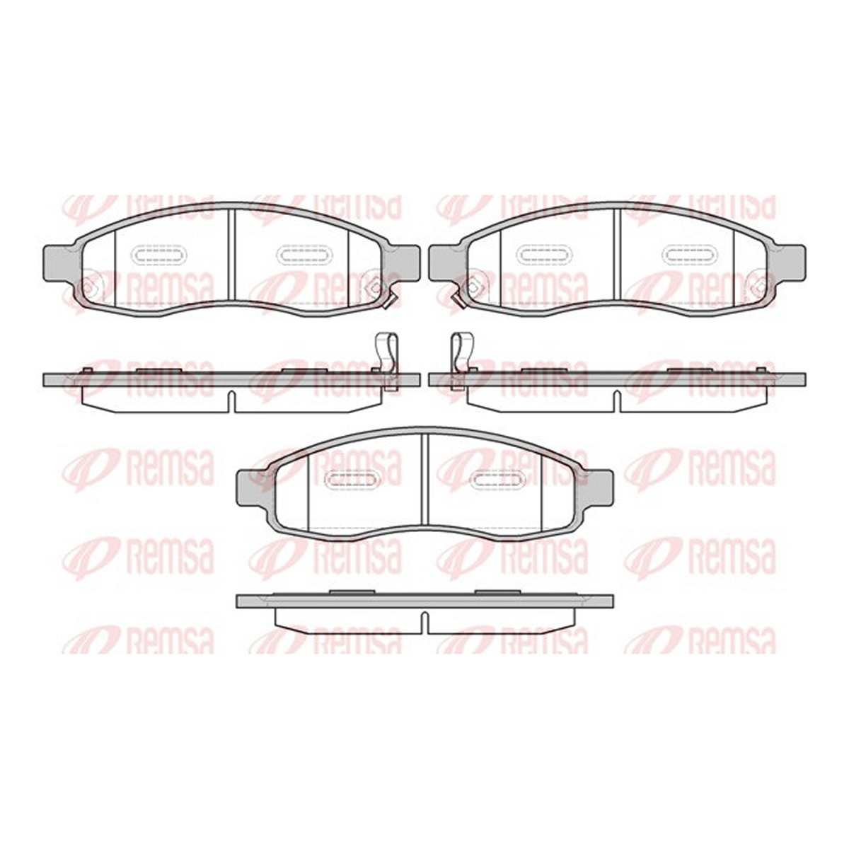 Колодки гальмівні дискові (комплект 4 шт) INFINITI QX56 5.6 2003.09-2010.12 REMSA (1094.32) Remsa фото 3