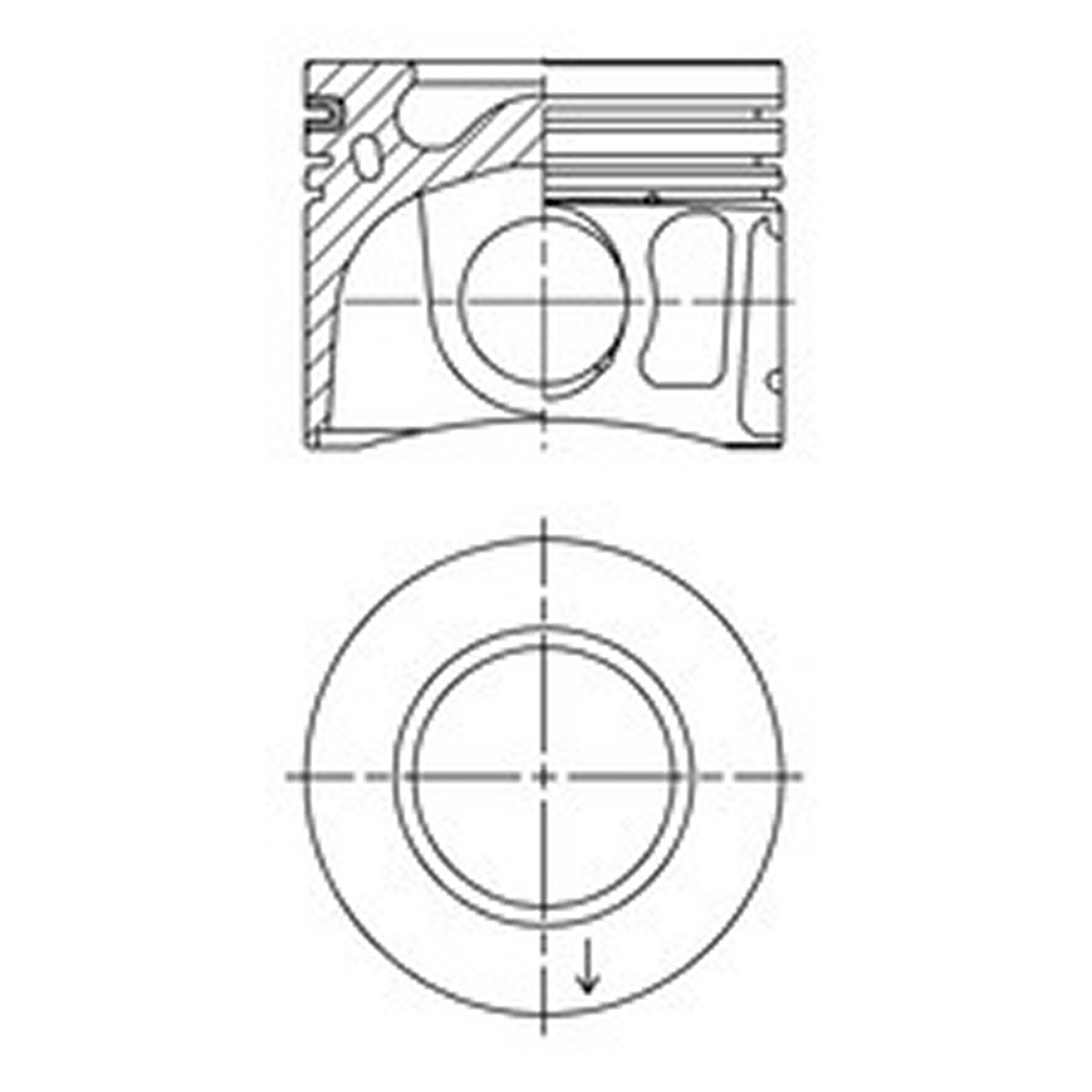 Поршень PSA 86.00 4HG (P22DTE)/4HH (P22DTE)/4HJ (P22DTE)/CVF5/CVRA/CVRB/C KS (41765600) KS фото 3