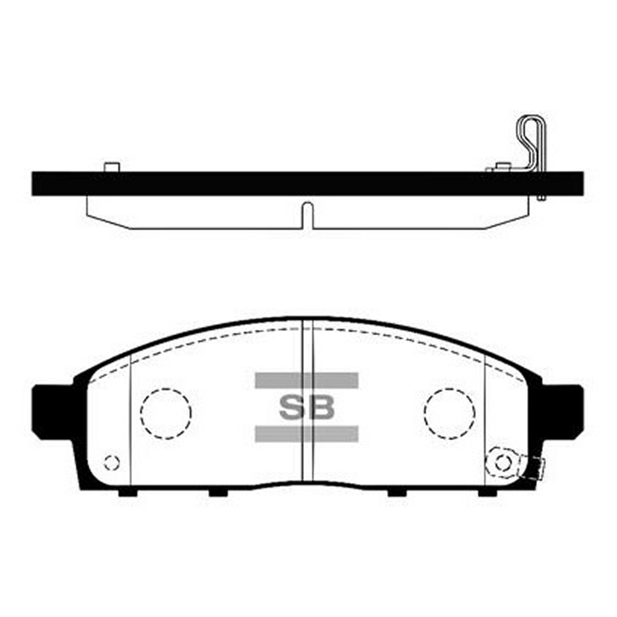 Колодки гальмівні дискові MITSUBISHI L200 / TRITON (KJ_, KK_, KL_) 2.4 2014.02- HI-Q (SP1361) HI-Q фото 3