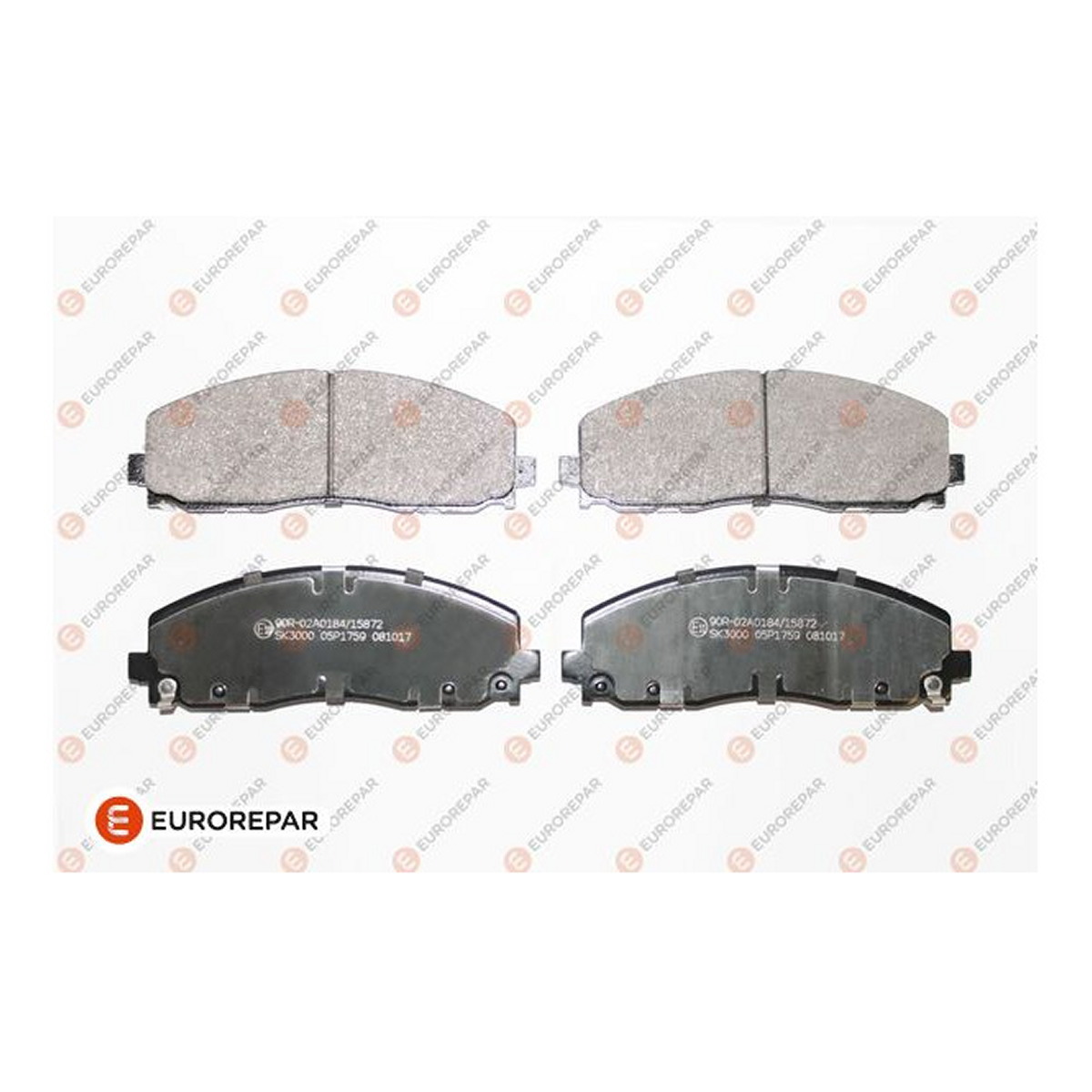 Колодки гальмівні дискові (комплект 4 шт) DODGE JOURNEY 2.4 2008.06- EUROREPAR (1681165780) Eurorepar фото 3