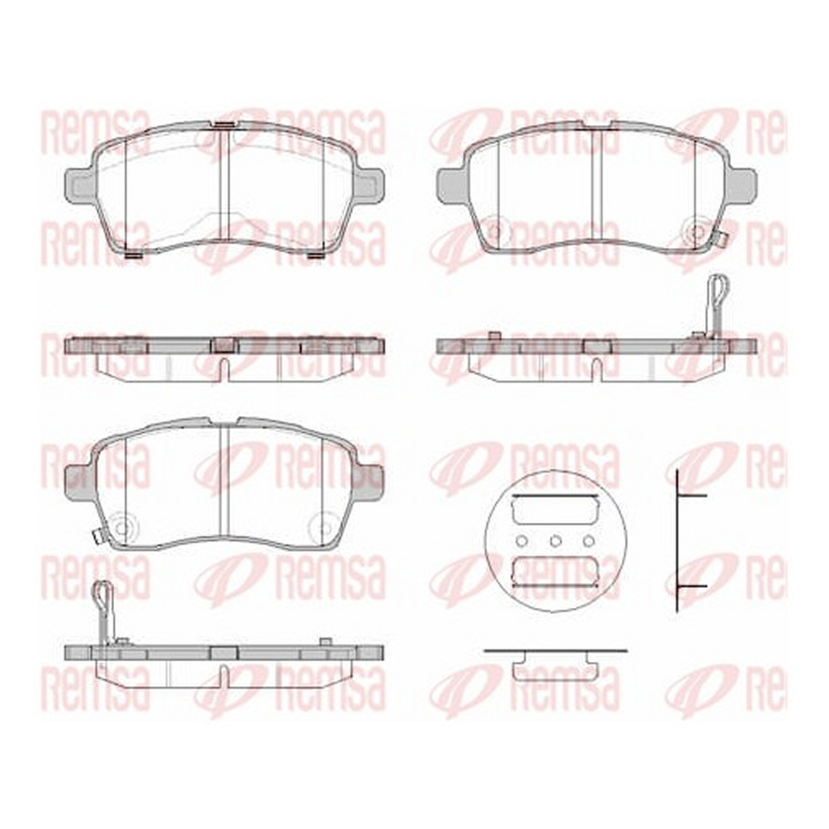Колодки гальмівні дискові (комплект 4 шт) SUZUKI IGNIS III (MF, FF) 1.2 2016.10- REMSA (1833.02) Remsa фото 3