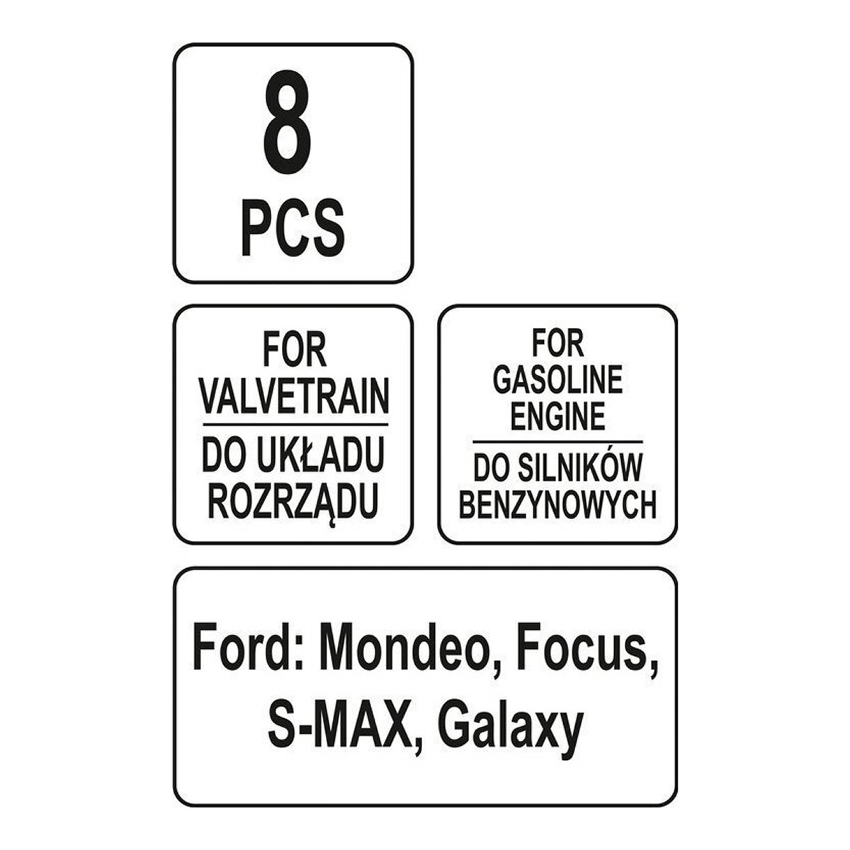 Грм набір фіксаторів розподобачів бензинових двигунів FORD 2.0 FORD M YATO (YT-06026) Yato фото 3
