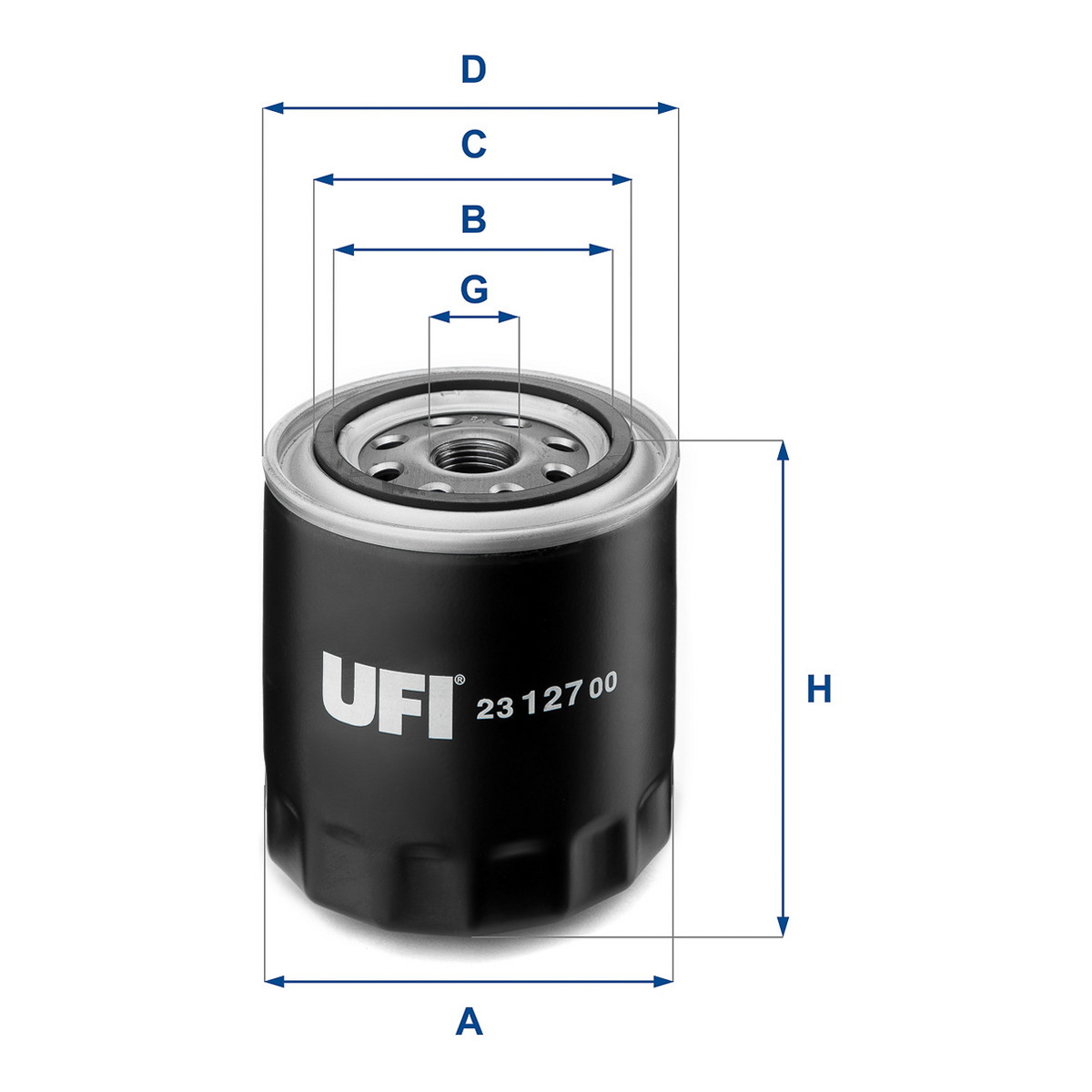 Фільтр оливний MOSKVICH ASLK 2140 1.5 1976.03 — 1988.10 UFI (23.127.00) UFI фото 4