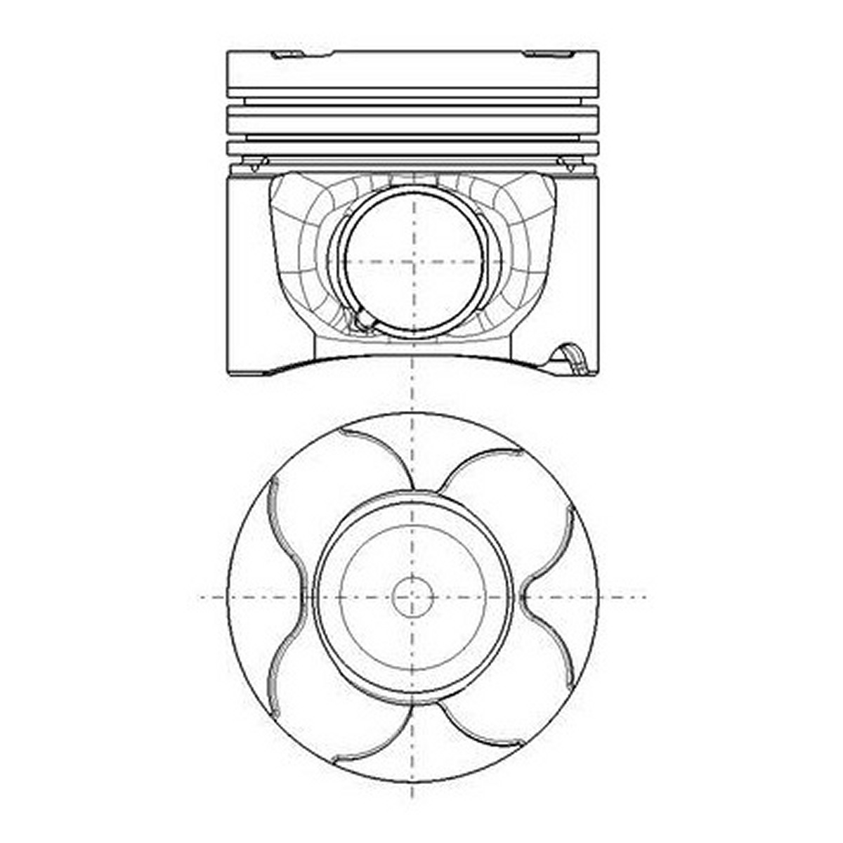 Поршень 037PI00151000 MAHLE (037 PI 00151 000) Mahle фото 3