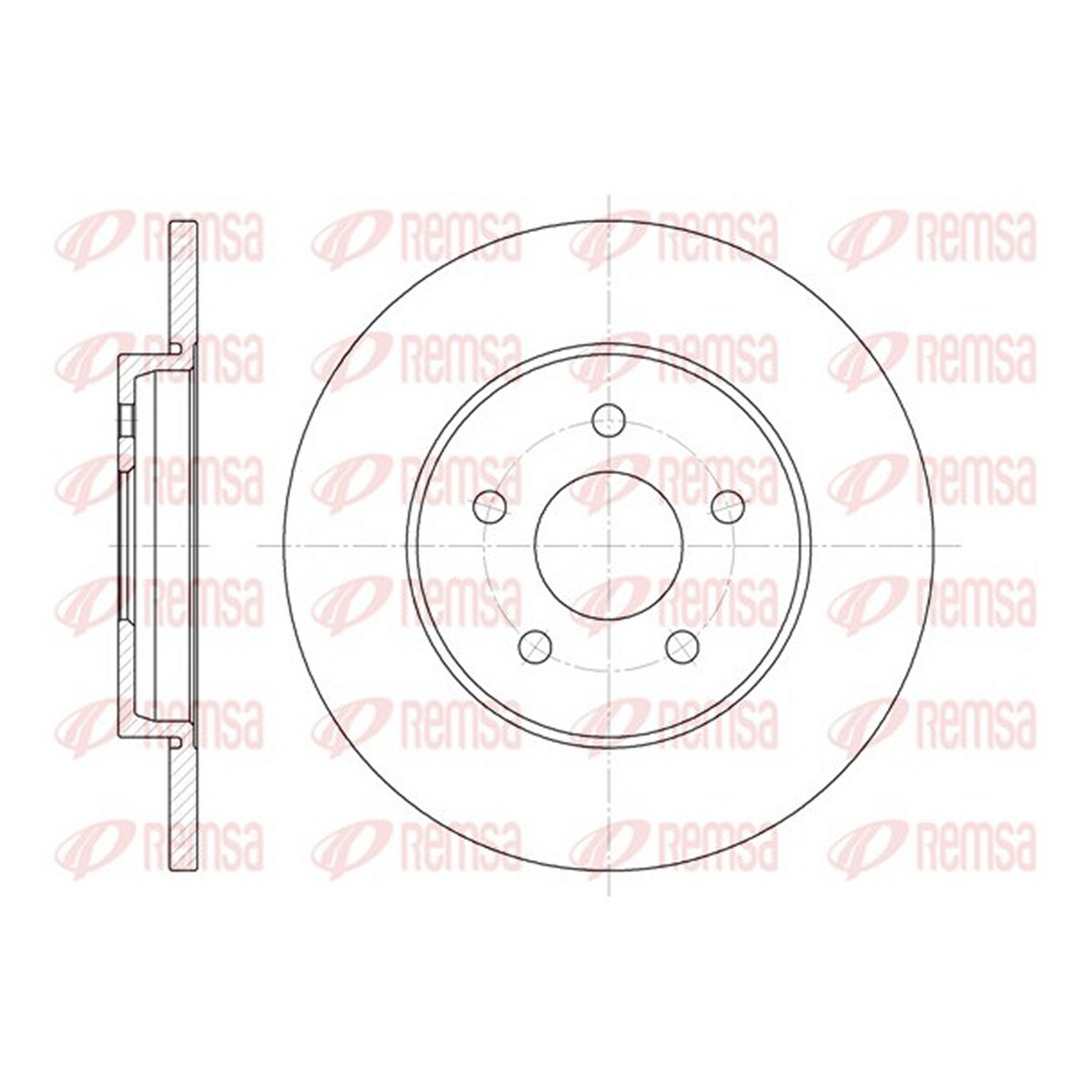 Диск гальмівний FORD MONDEO III ЛІФТБЕК (B4Y) 2.0 2000.10-2007.09 REMSA (6661.00) Remsa фото 3