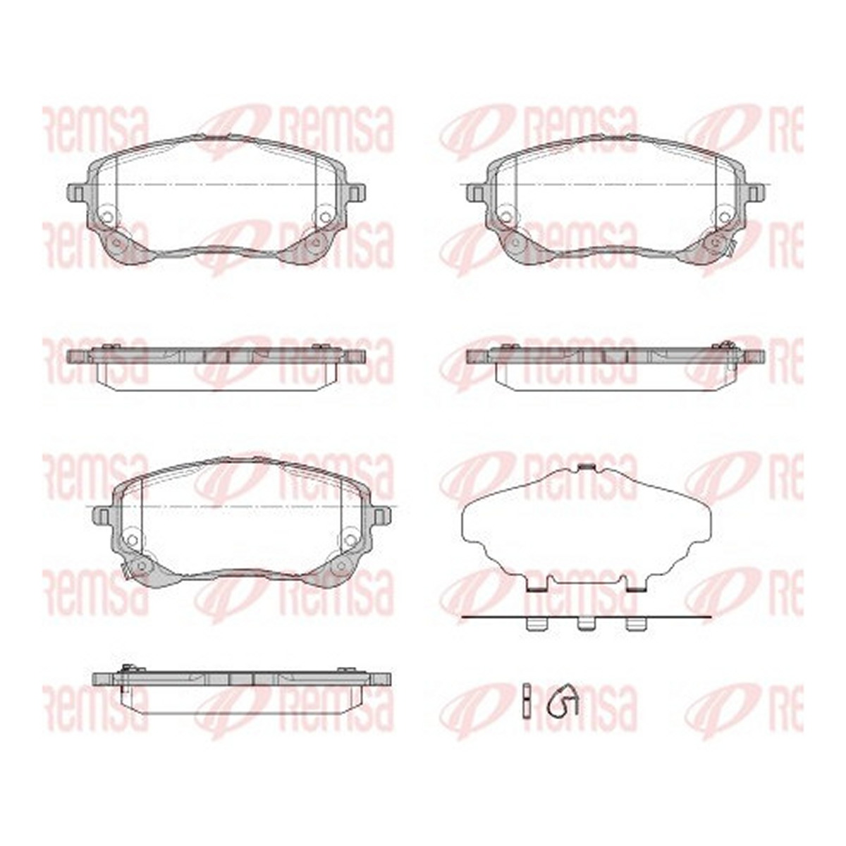 Колодки гальмівні дискові (комплект 4 шт) TOYOTA COROLLA ЛІФТБЕК (_E21_) 1.6 2019.01- REMSA (1858.02) Remsa фото 3