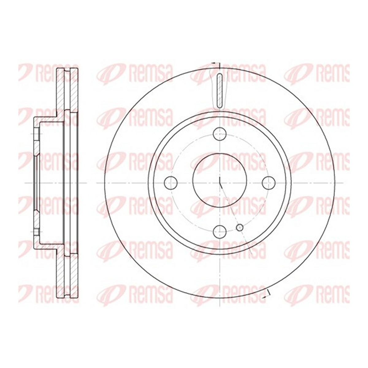 Диск тормозной MAZDA 323 FV (BA) 1.5 1994.07-1998.09 REMSA (6056.10) Remsa фото 3