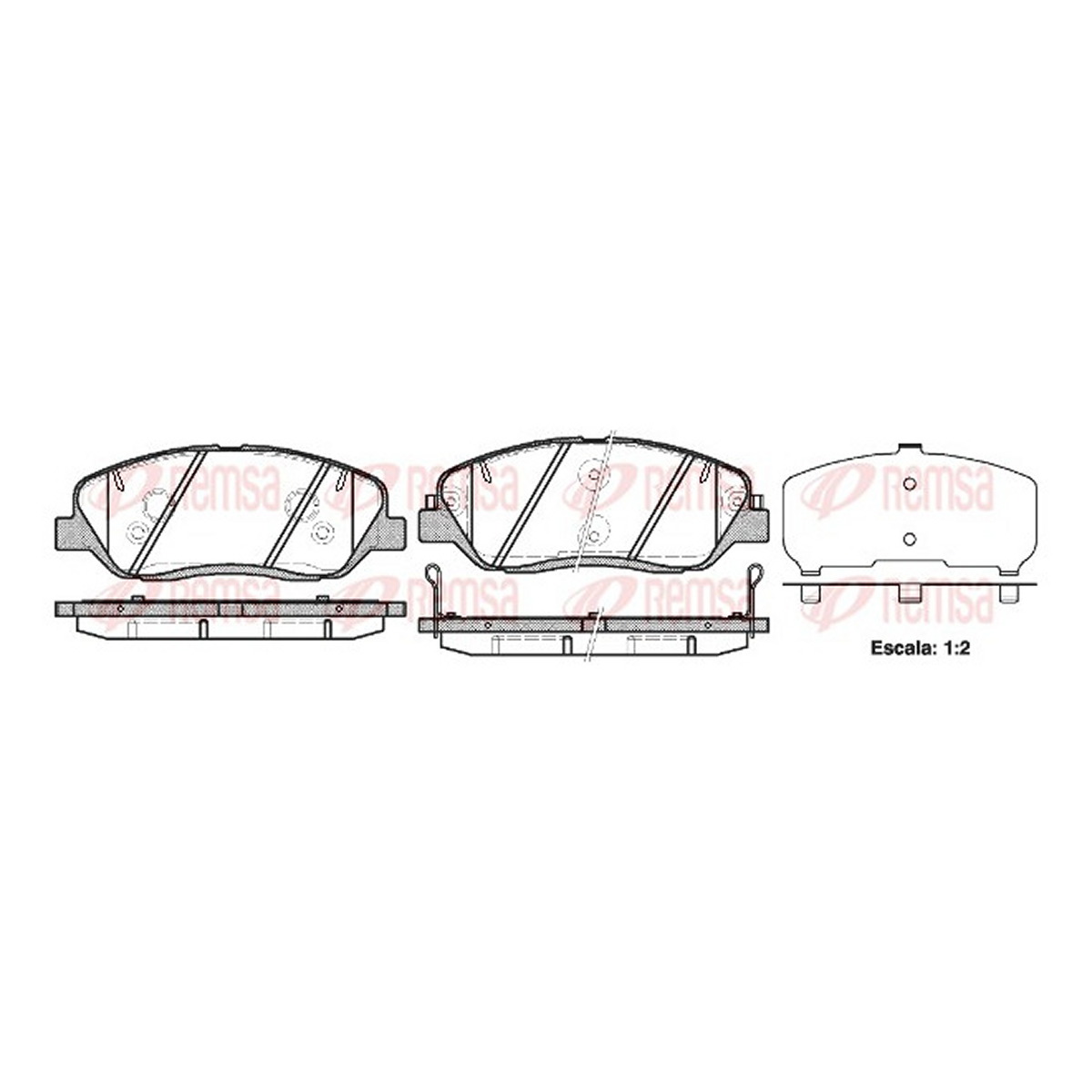 Колодки гальмівні дискові SSANGYONG KORANDO (CK) 2.0 2010.07- REMSA (1226.02) Remsa фото 3