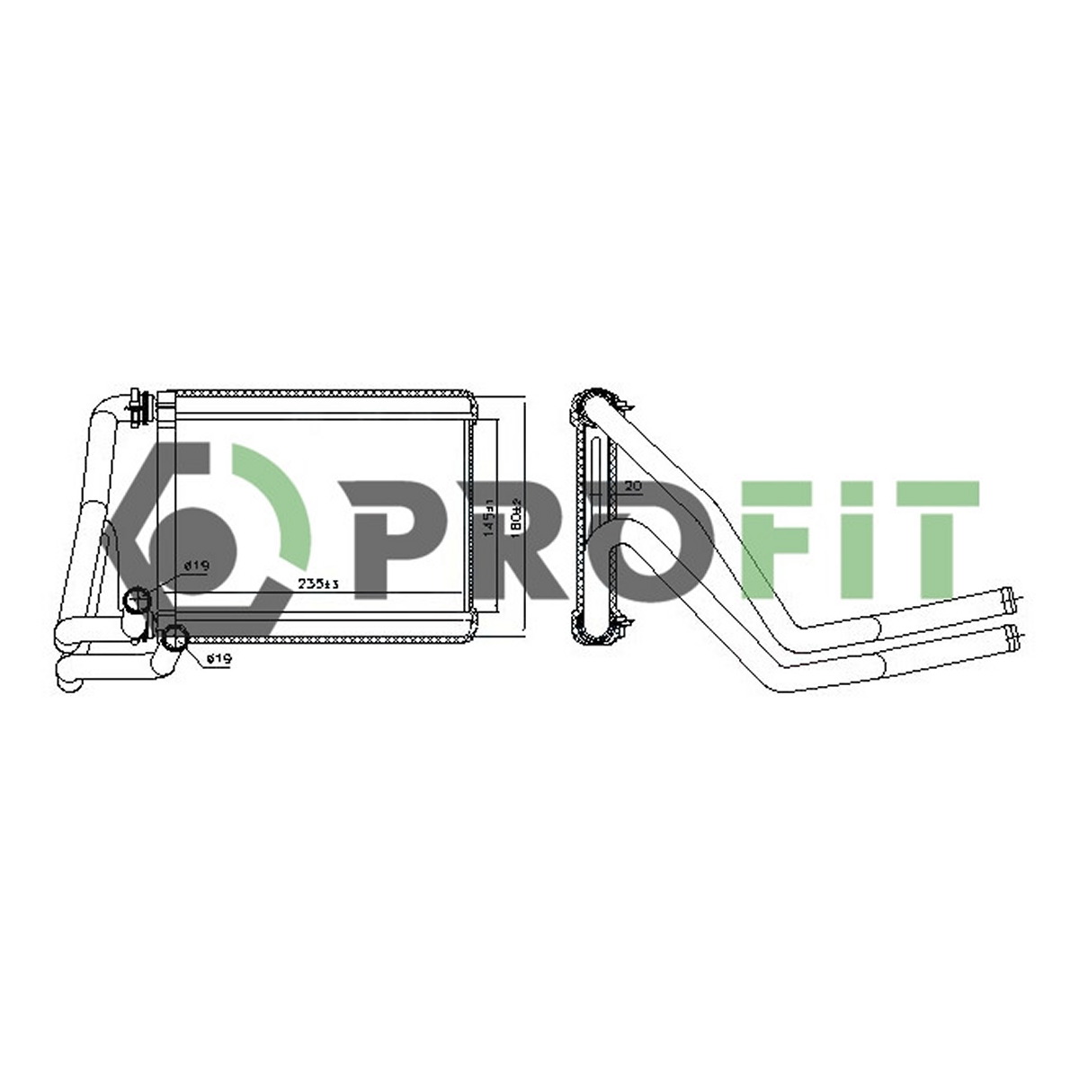 Радіатор пічки HYUNDAI IX35 10-. KIA SPORTAGE 10- PROFIT (1760-0149) Profit фото 3